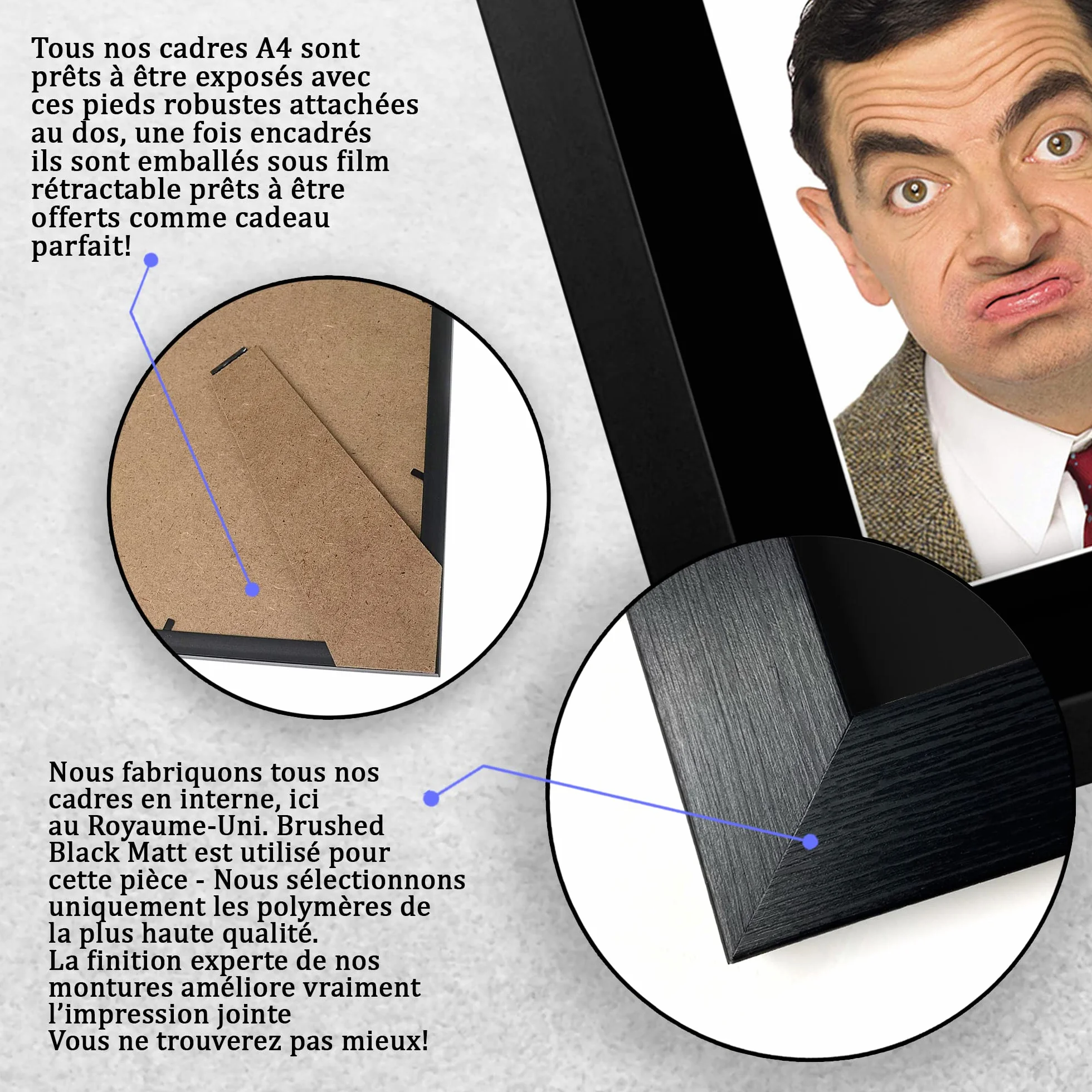Mr Bean Cadeaux Imprimé Signé Autographe Photo A4 Encadré