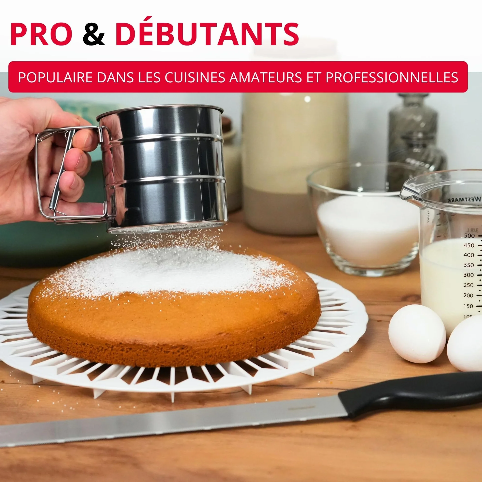 Westmark Refroidisseur et Diviseur à Gâteau 32 cm Plastique Blanc