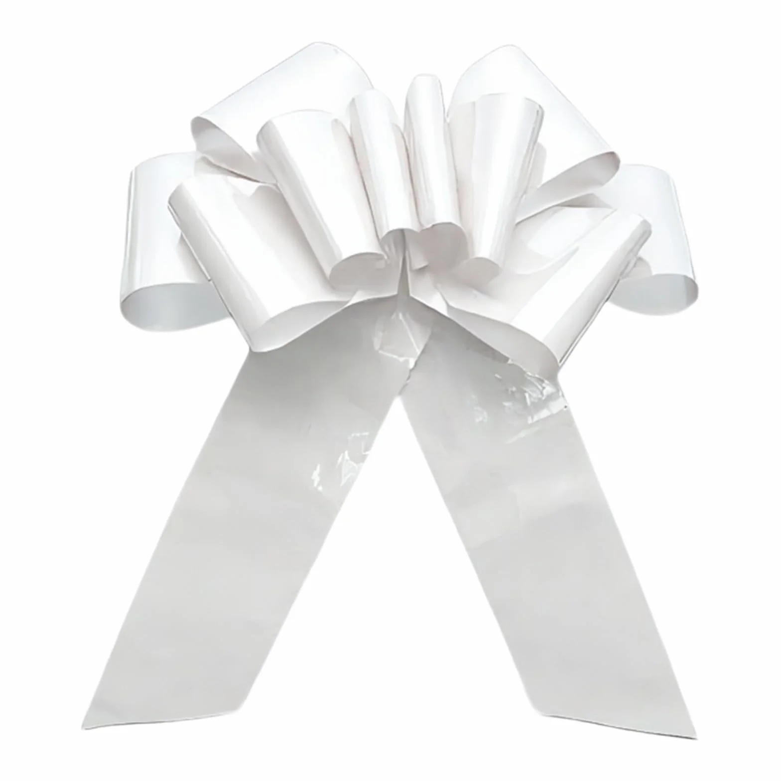 Grand Nœud Cadeau Blanc 76 cm pour Voiture Mariage avec Ventouses et Ruban Adhésif Double Face