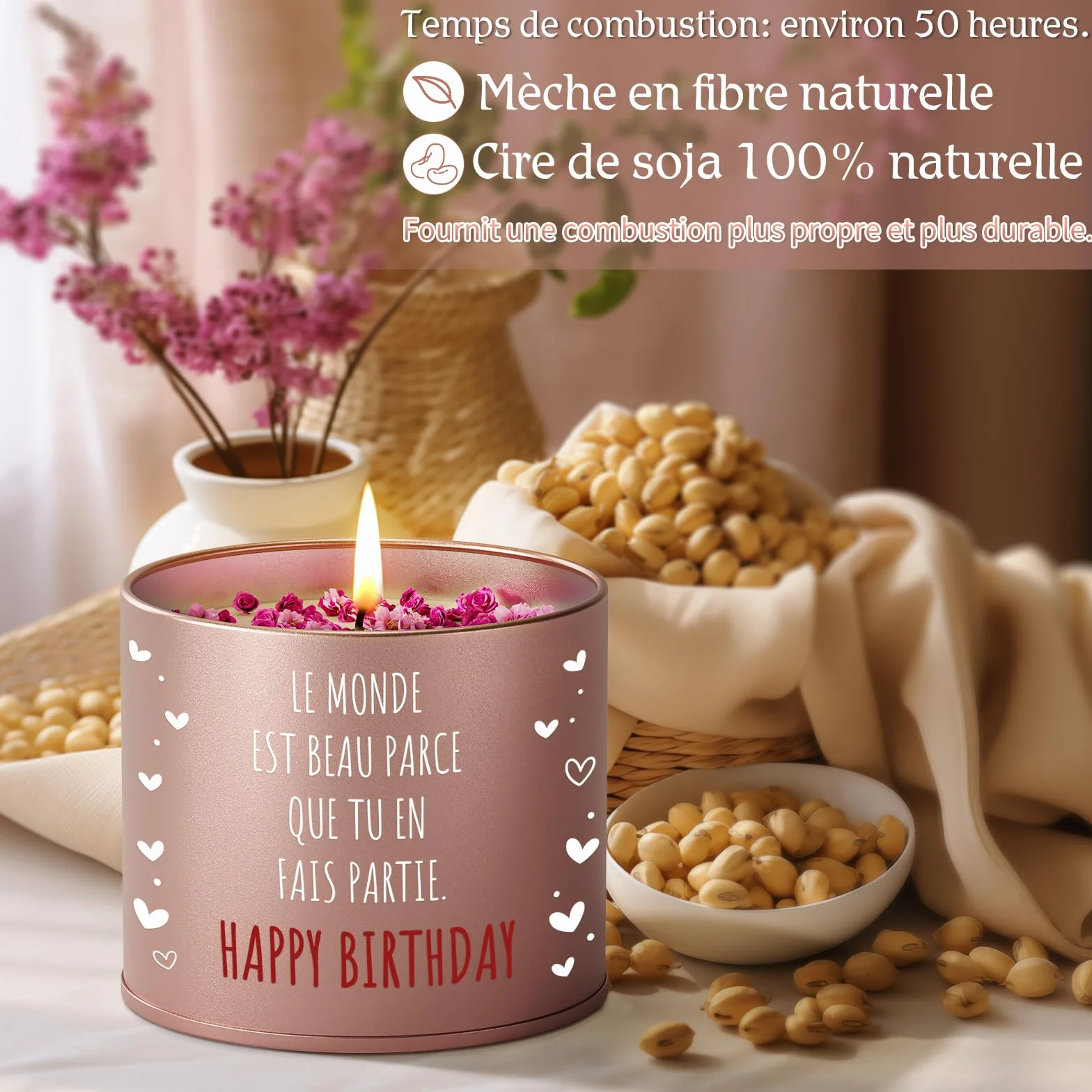 Bougie Parfumée Cadeau Anniversaire Femme Idée Cadeau Maman Original