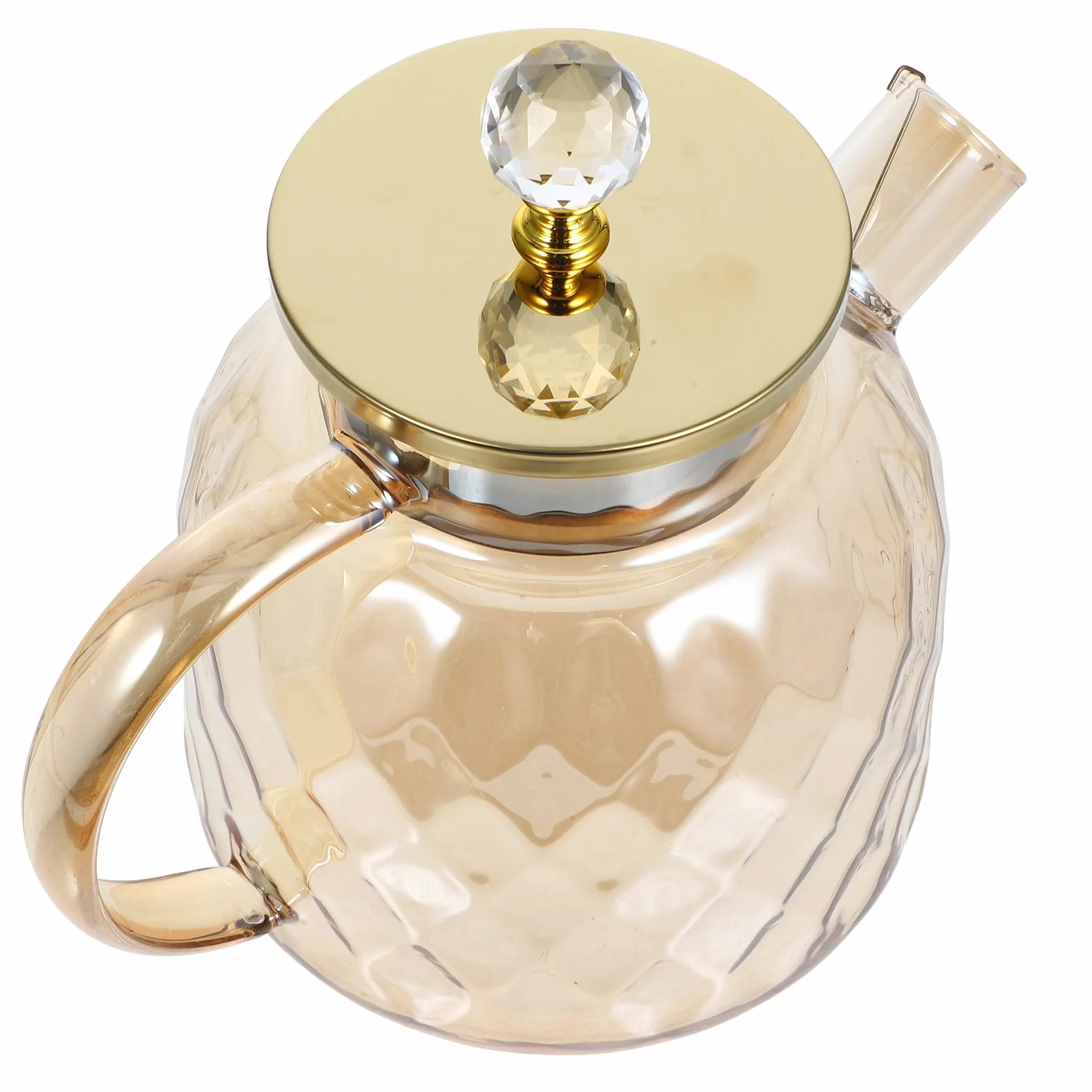 Hemobllo Pichet à Thé Glacé Verre Borosilicate avec Couvercle Grande Capacité pour Jus et Boissons