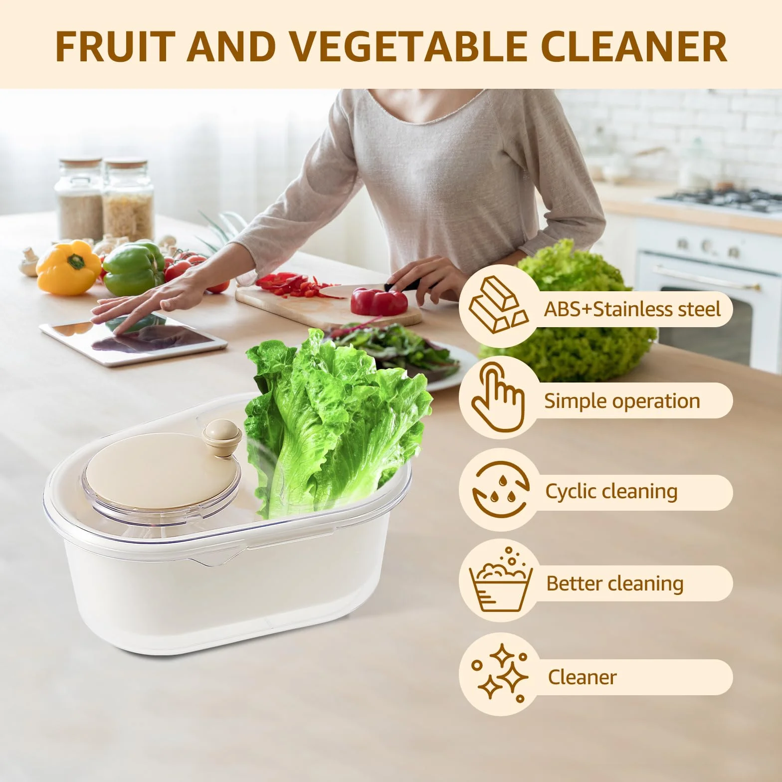 Nettoyeur à Fruits Portable Machine à Laver à Fruits pour Fruits et Légumes