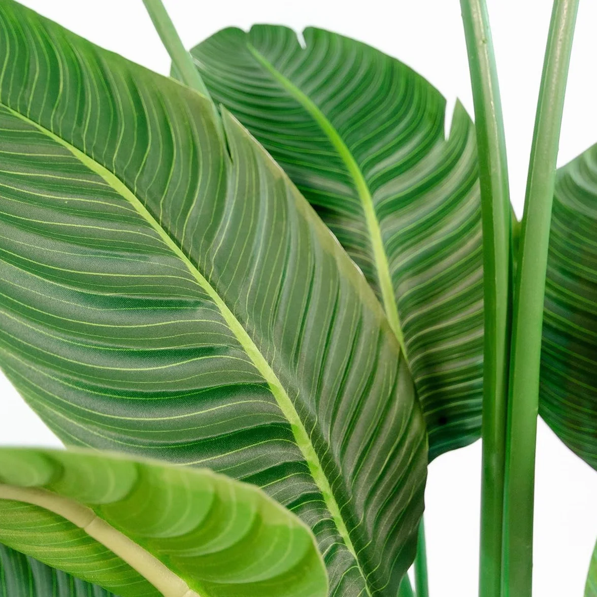 BLAINE Strelitzia 160cm Grande Plante Artificielle Réaliste pour Intérieur Extérieur