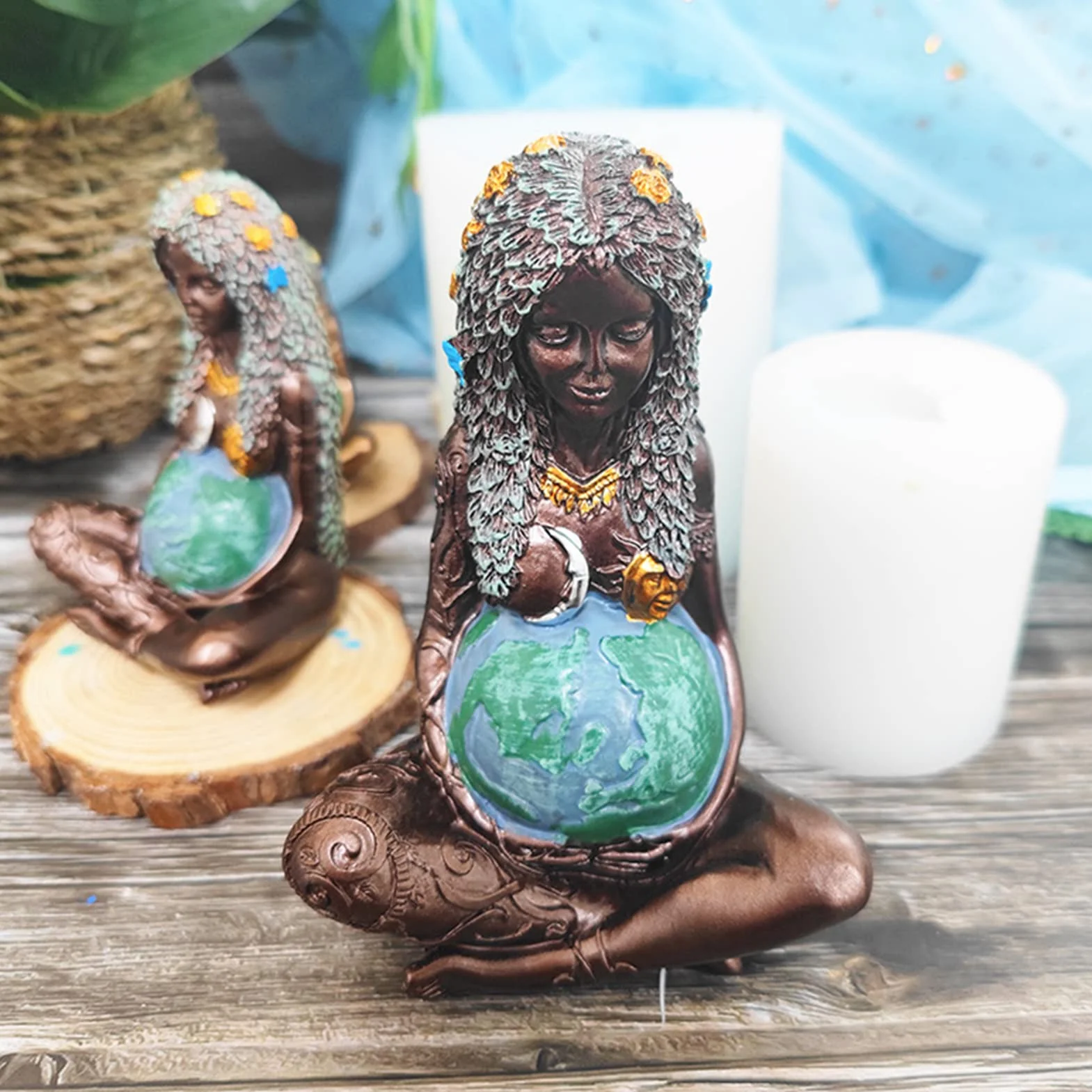 Déesse De Gaia Art Mère Terre Statue Décor Extérieur Figurine Cadeau Maman