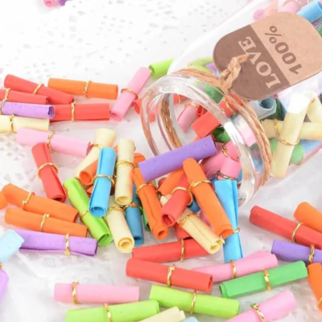 Petit Parchemin Capsules De Messages Rouleaux De Parchemin Miniatures Souhaits, 200 pièces