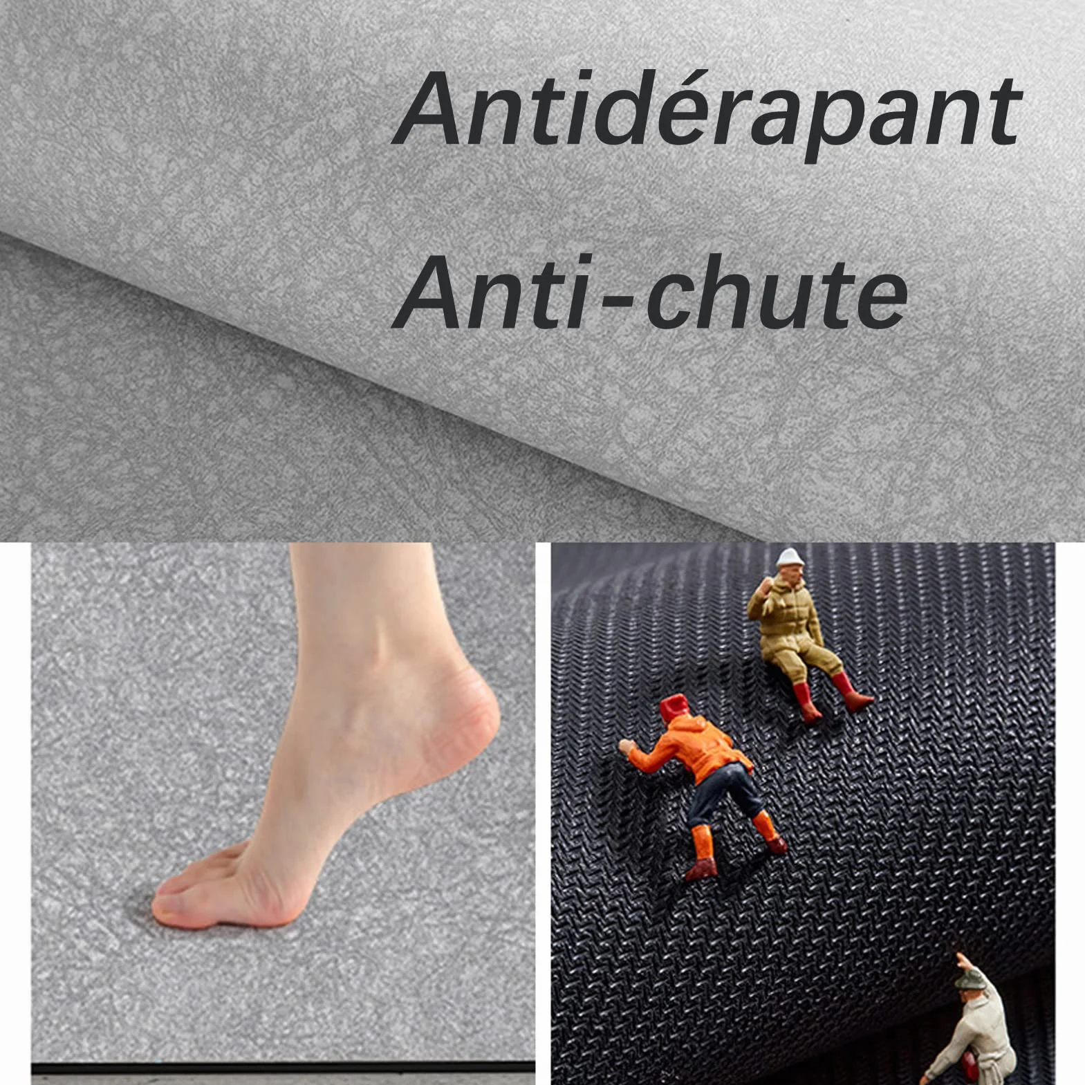 Tapis de Bain Antidérapant Diatomite Super Absorbant Microfibre Doux Séchage Rapide