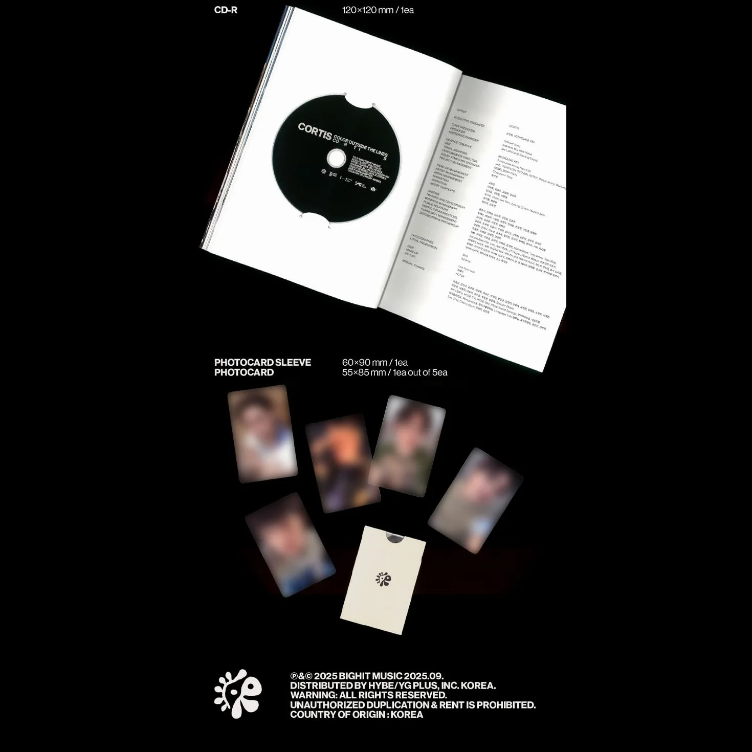 CORTIS 1st EP Album COLOR OUTSIDE THE LINES Scene 2 Ver. Photo R Photocard