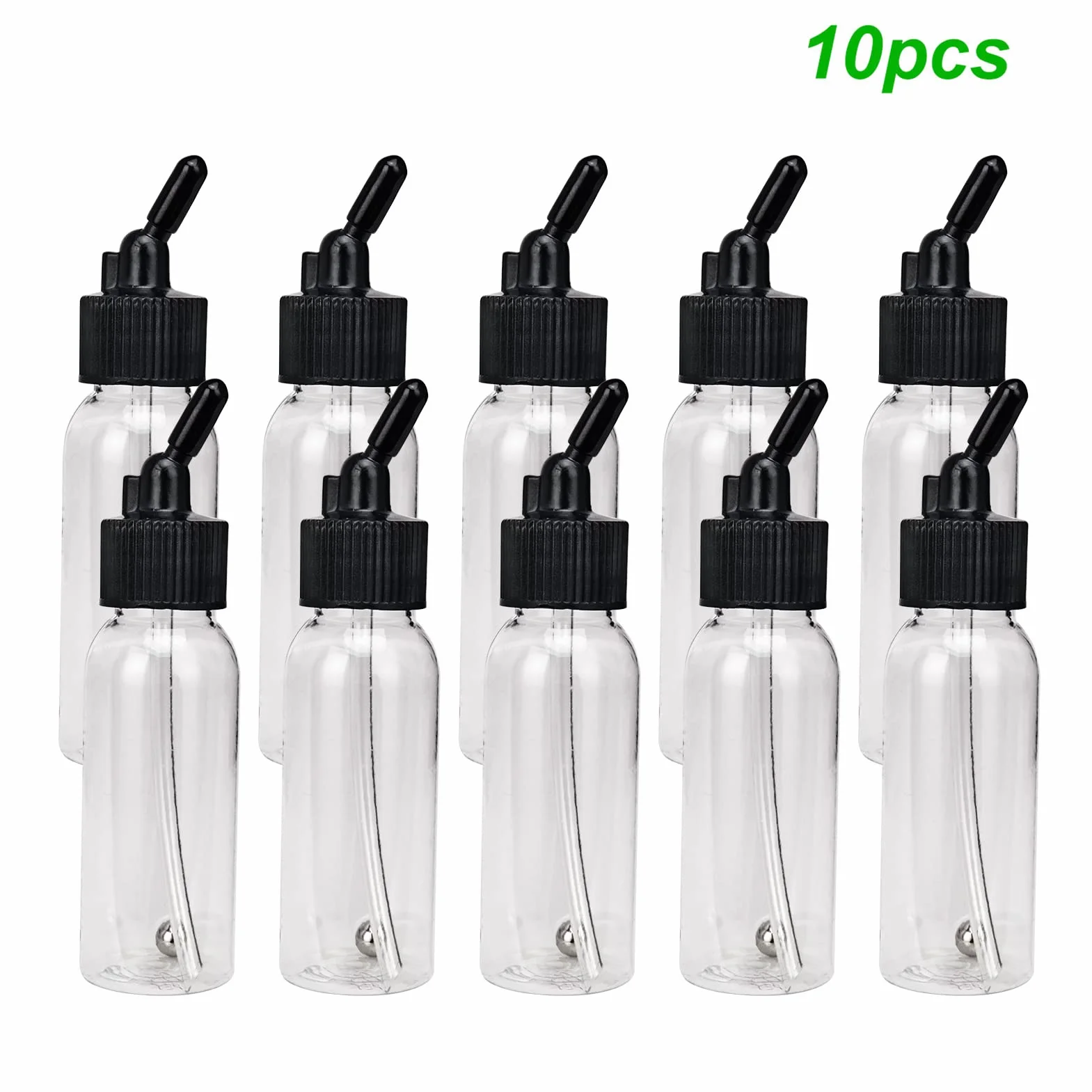Peinture pour aérographe 1,2 Once 35 cm3 Boîte de 10 flacons avec Couvercle Adaptateur Capuchon