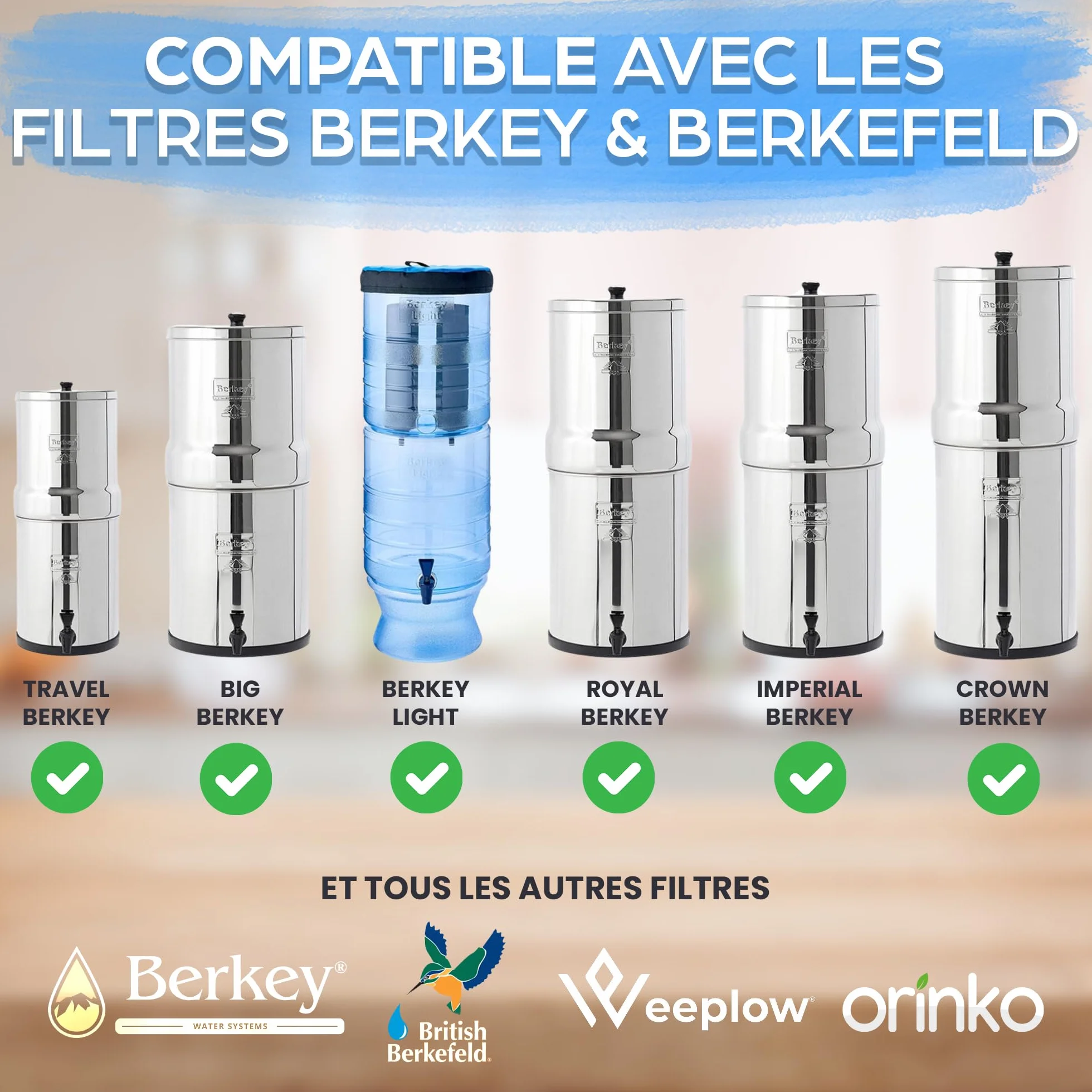 ORINKO Robinet Fontaine à Eau Inox 304 Remplacement pour Filtre Berkey Accessoire Purification Sans Plomb