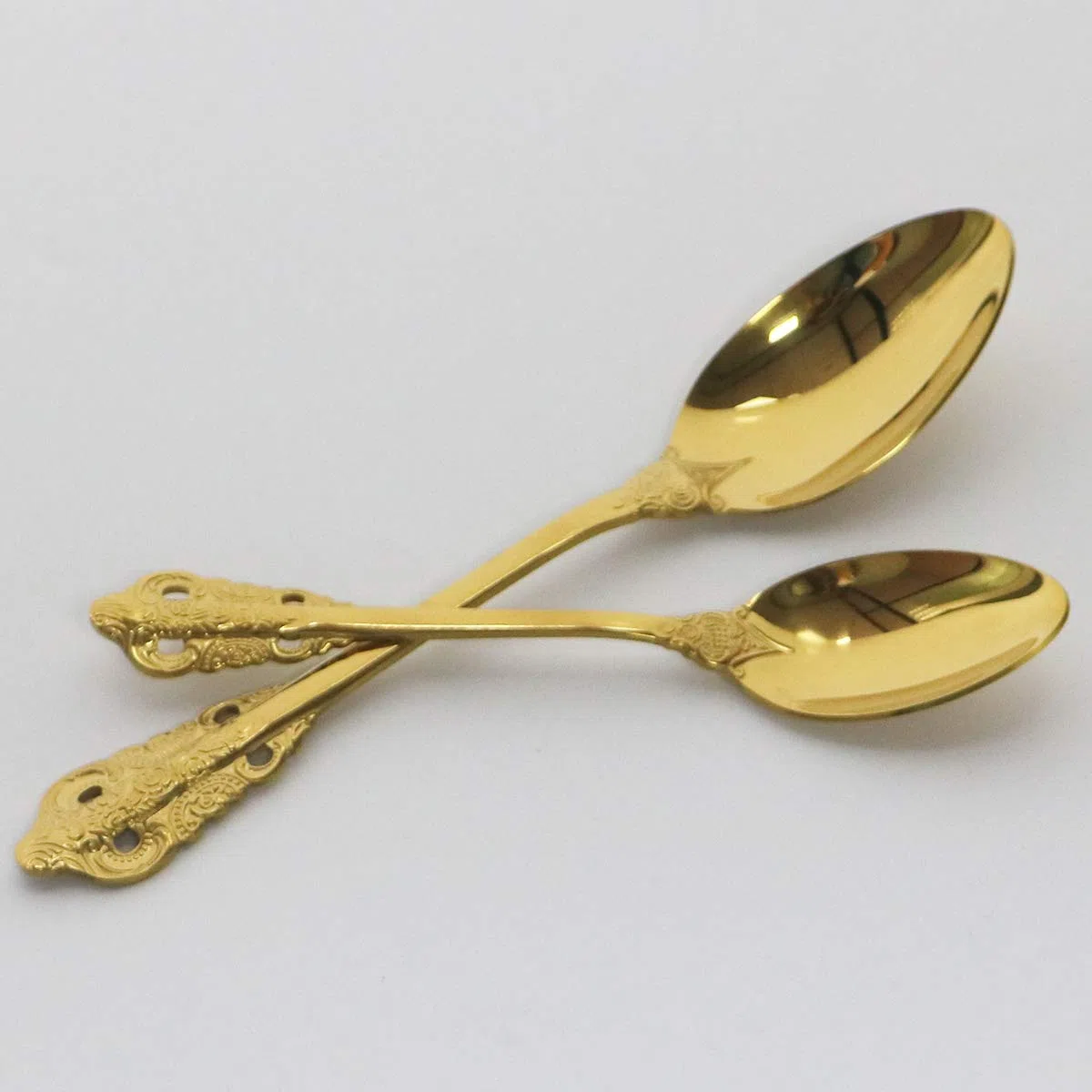Ensemble de couverts en argenterie, ensemble 24 pièces acier inoxydable 304, vaisselle, couteaux, fourchettes, cuillères, cuisine, or
