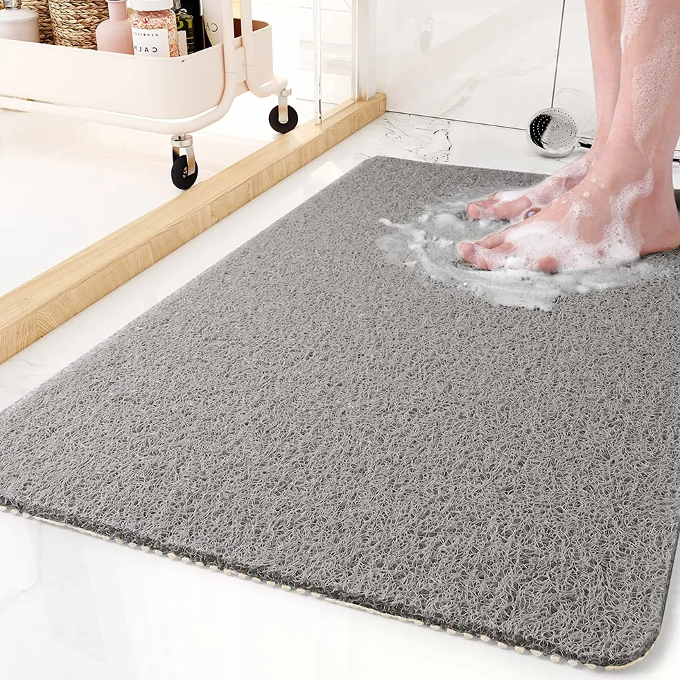 Tapis de Bain antidérapant en luffa PVC 44 x 69,8 cm pour Baignoire Zones humides séchage Rapide