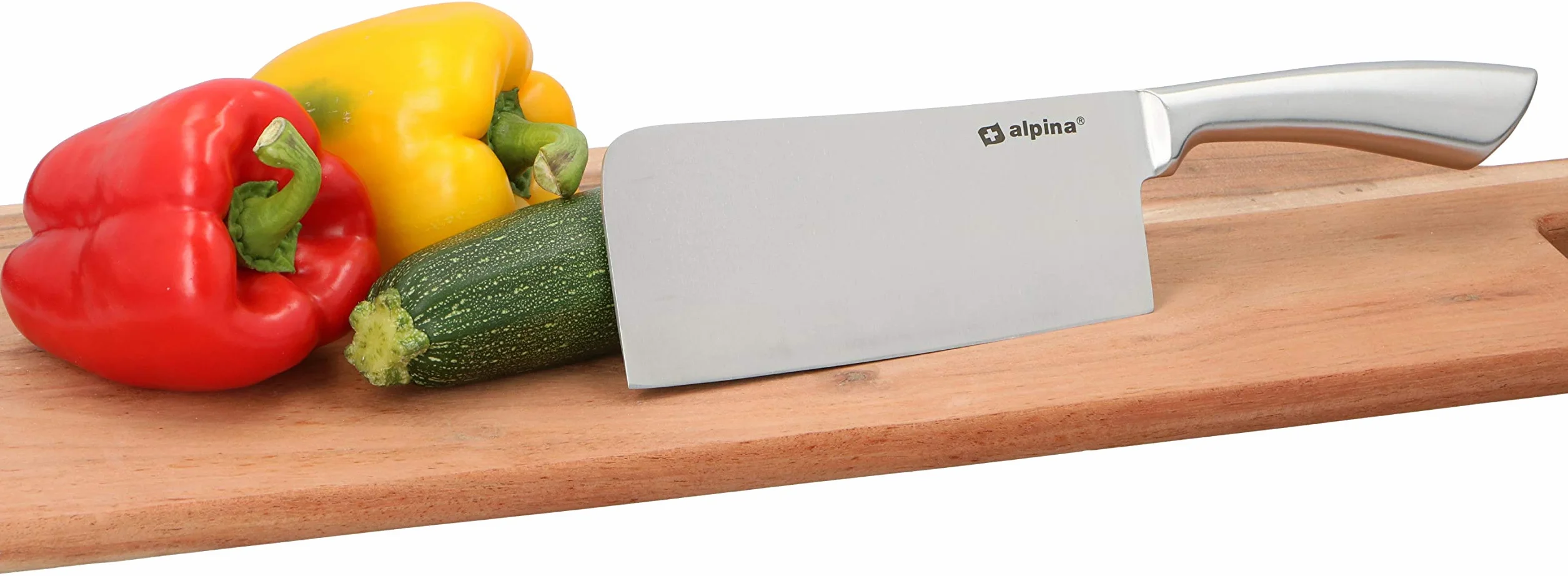 Alpina Couperet acier inoxydable 18 cm découpe viande herbes légumes