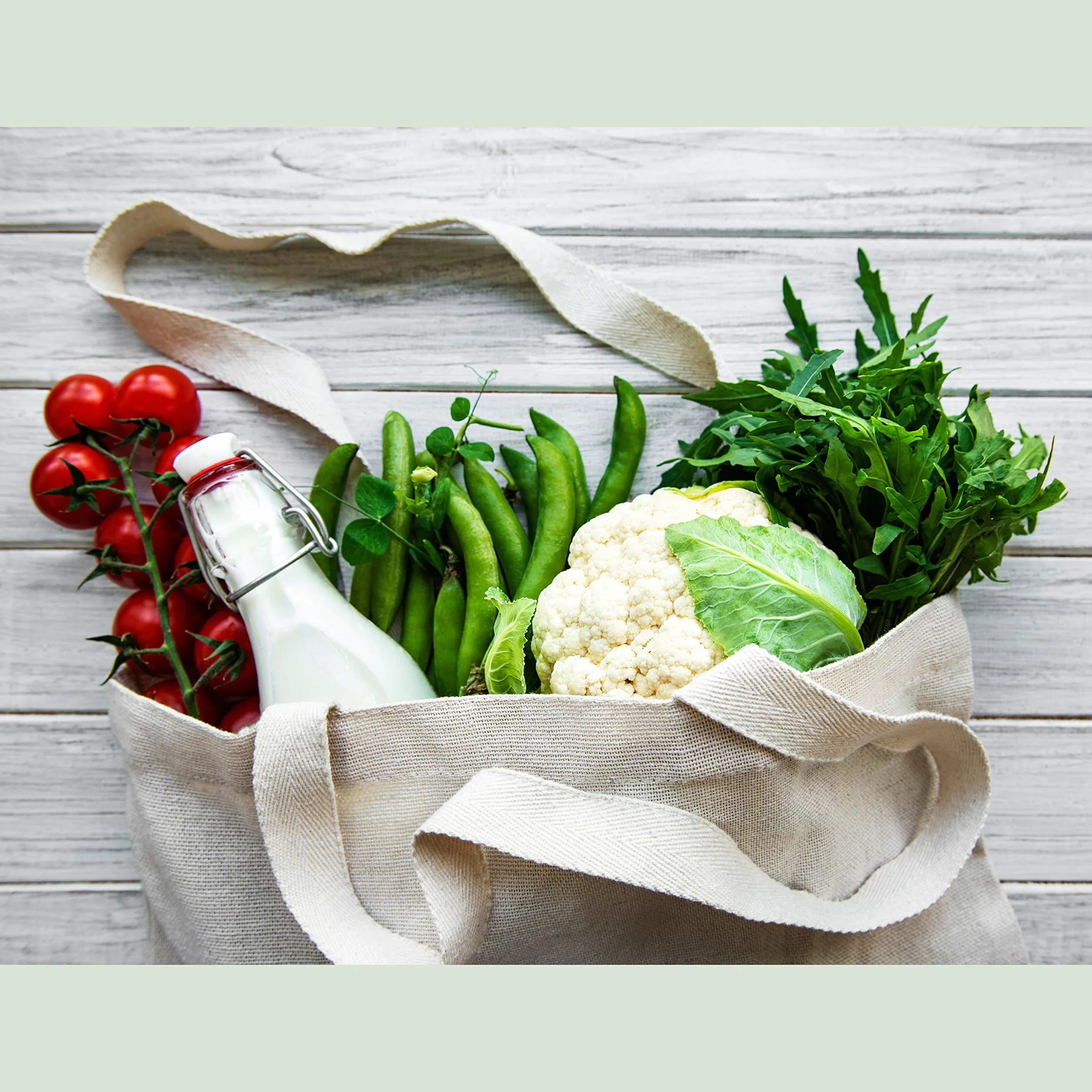 Sac en Coton Non Imprimé 38x42 cm 145 g/m² Anses Longues Réutilisable