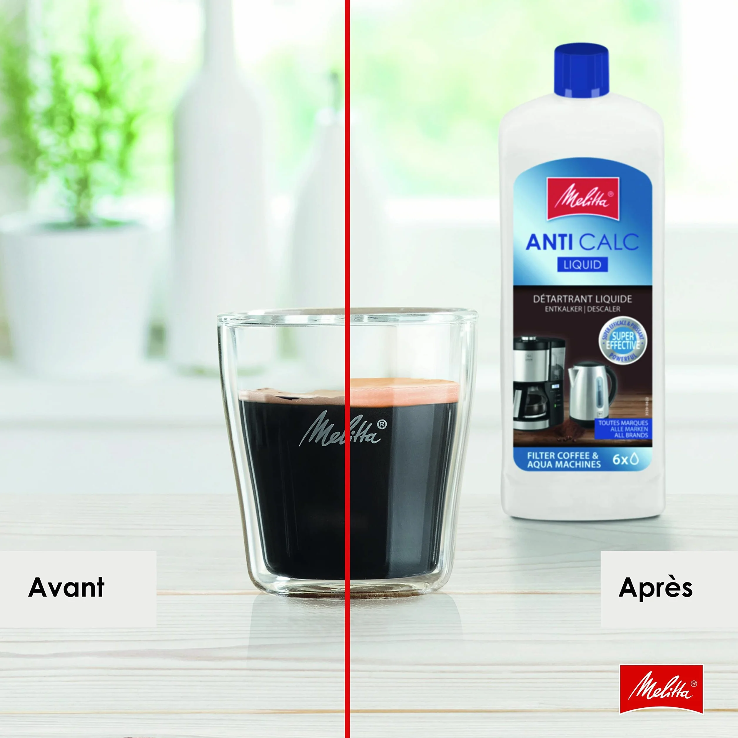 Melitta Détartrant Liquide 250ml Anti Calc pour Machine à café filtre