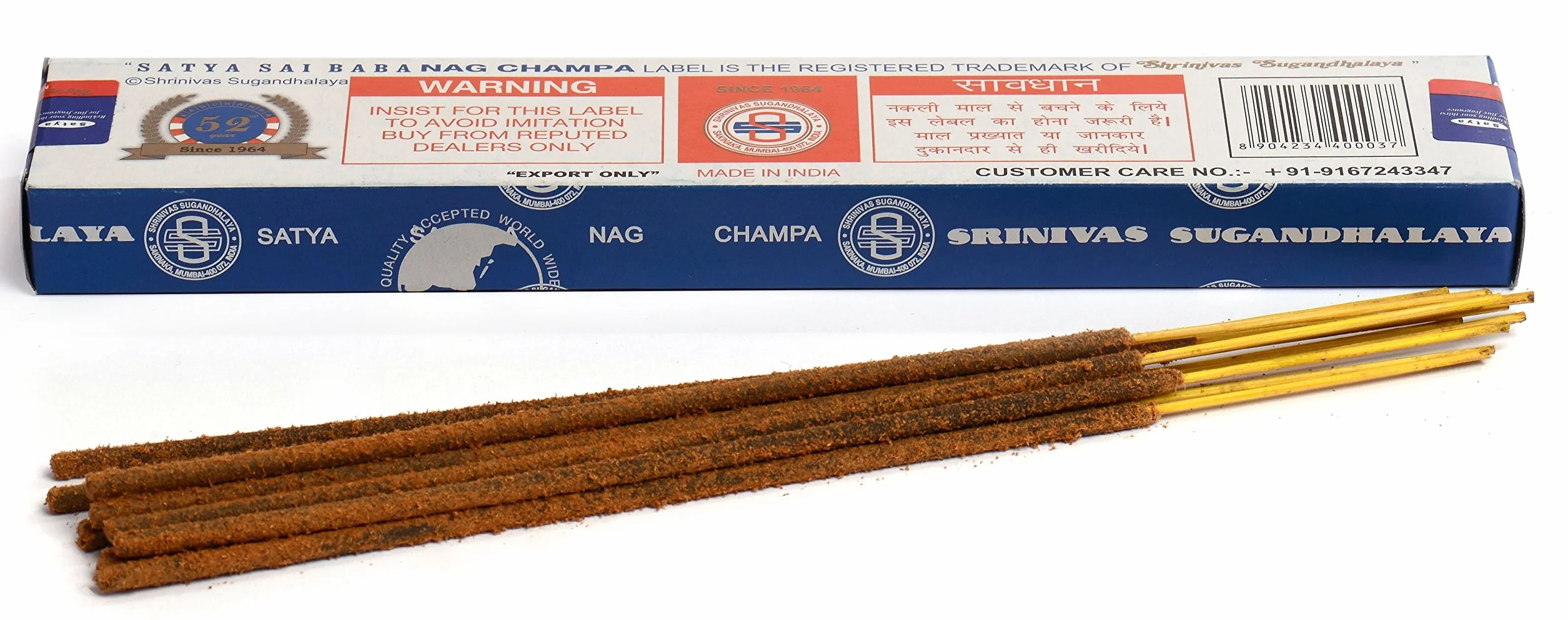 Nag Champa Encens Lot 12 Paquets 15 g 180 g Bleu