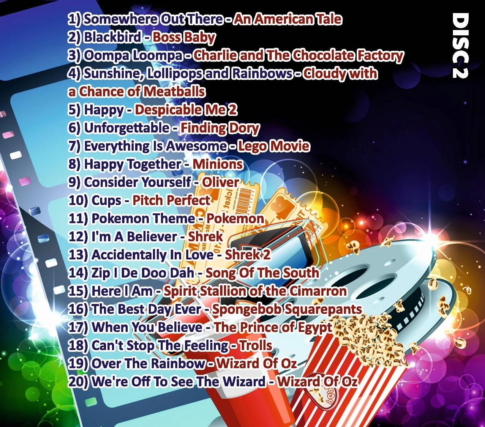 Mr Entertainer Big Hits of Kids Movies Double G Pack 40 Top Songs Chantez les chansons de Disney et plus de films pour enfants