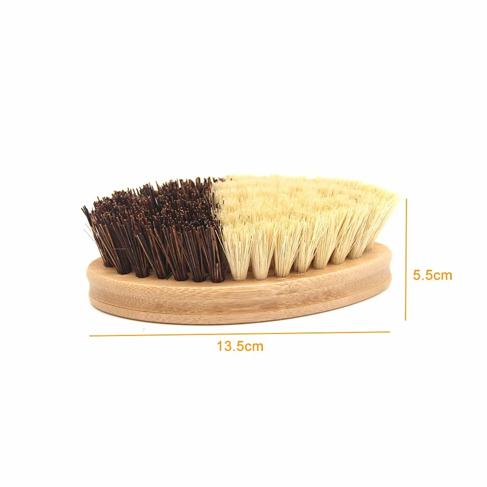 Brosse à légumes Veggie côté dur et doux manche en bois sisal outils de nettoyage fruits