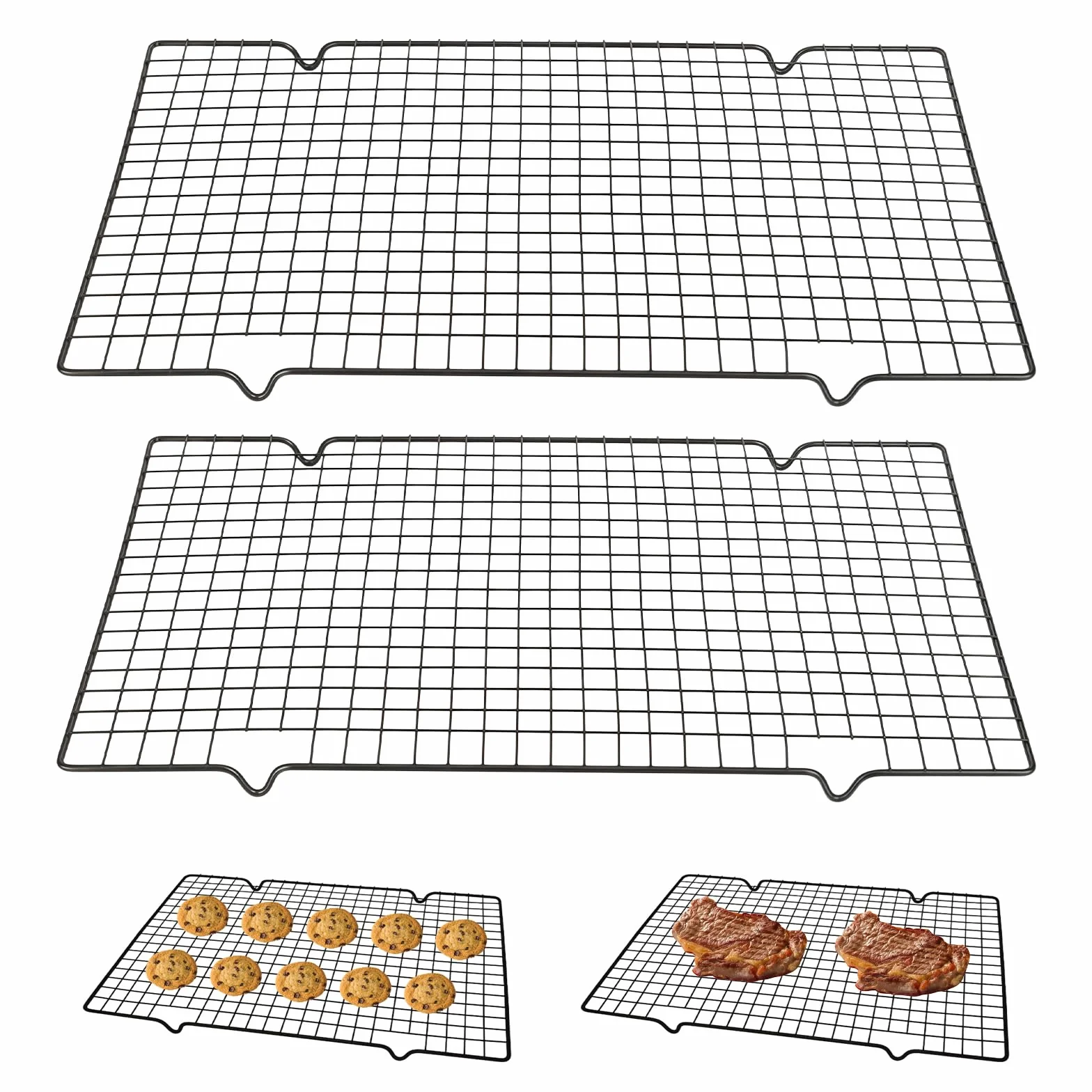 Grille De Refroidissement en Métal 40x25x2cm Rairsky 2 Pièces Passe au Lave-Vaisselle