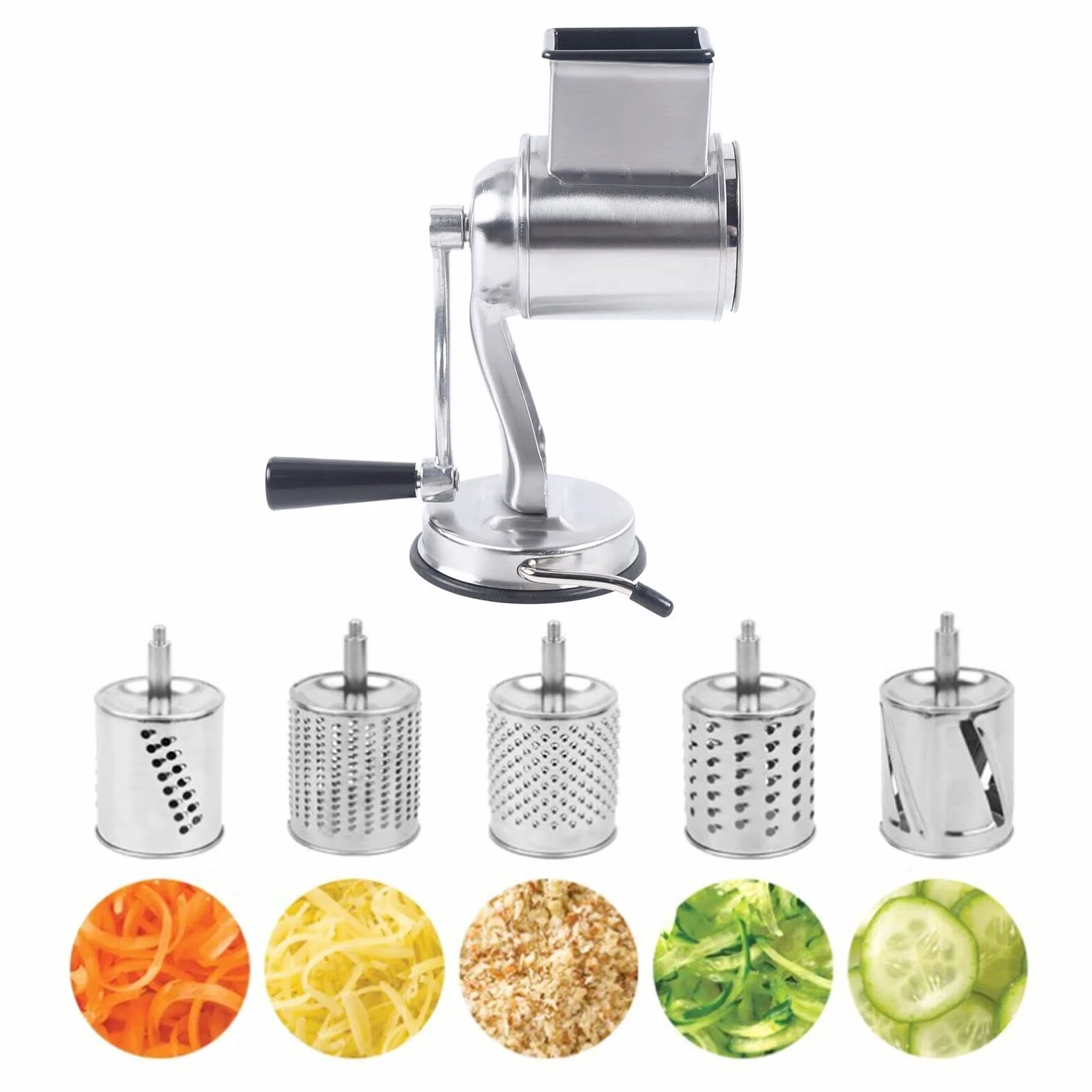 Moulin à tambour en acier inoxydable 5 tambours broyeur manuel pour pommes de terre fruits légumes