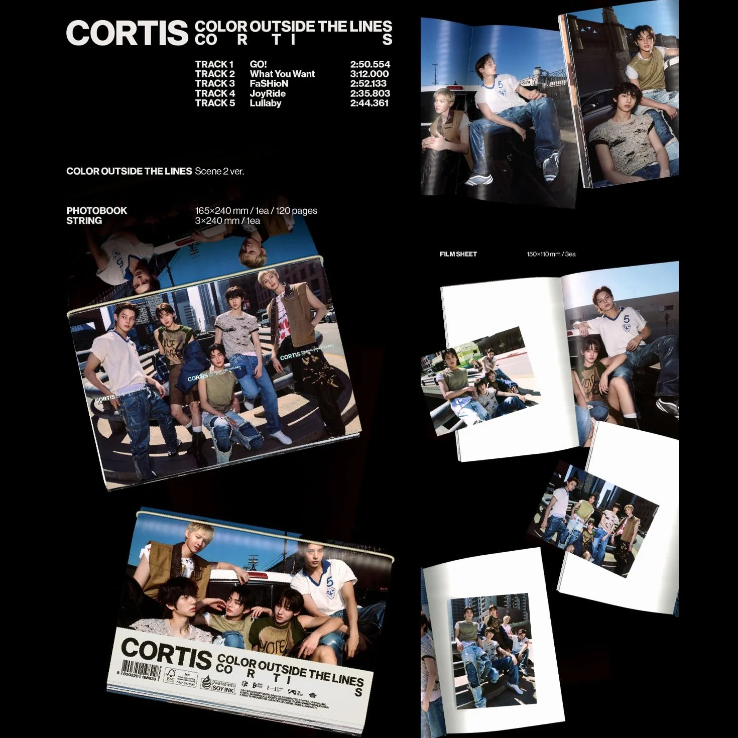 CORTIS 1st EP Album COLOR OUTSIDE THE LINES Scene 2 Ver. Photo R Photocard