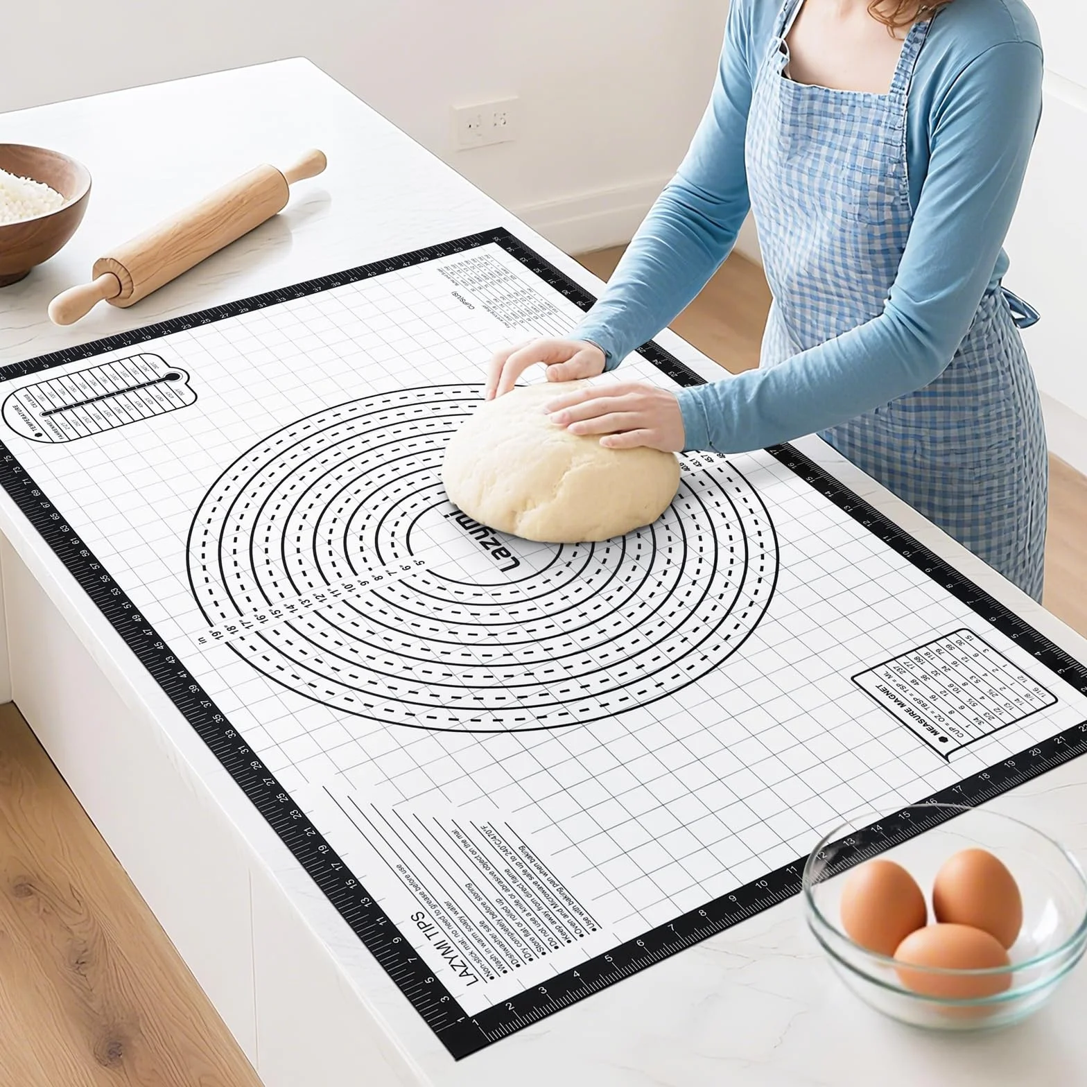 Grand Tapis Silicone Patisserie 91 x 61 cm Antidérapant Antihafte Tapis de Cuisson Four Noir
