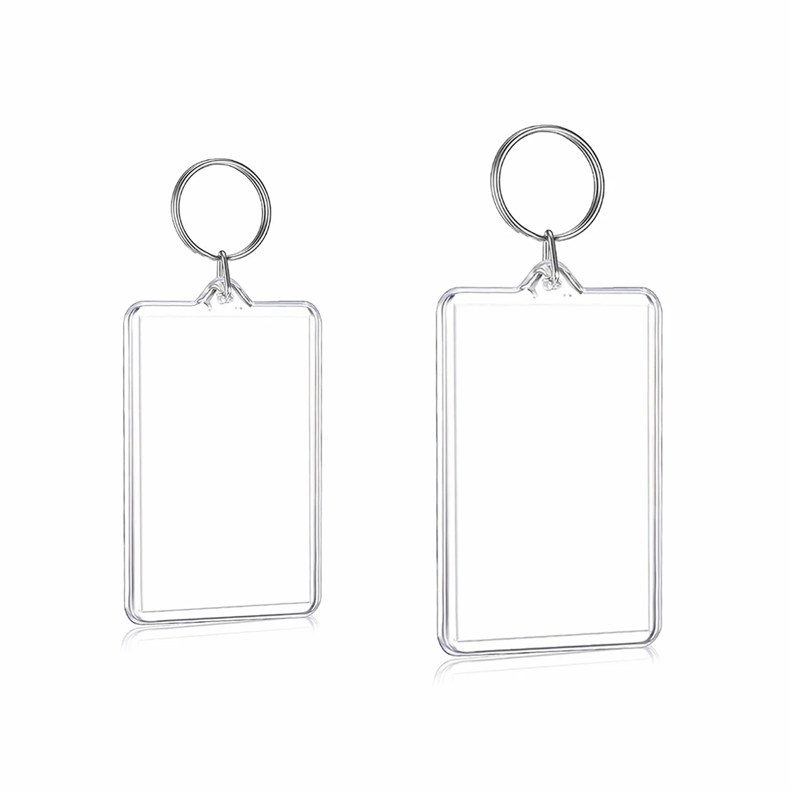 Porte-clés rectangle transparent avec cadre photo Morain