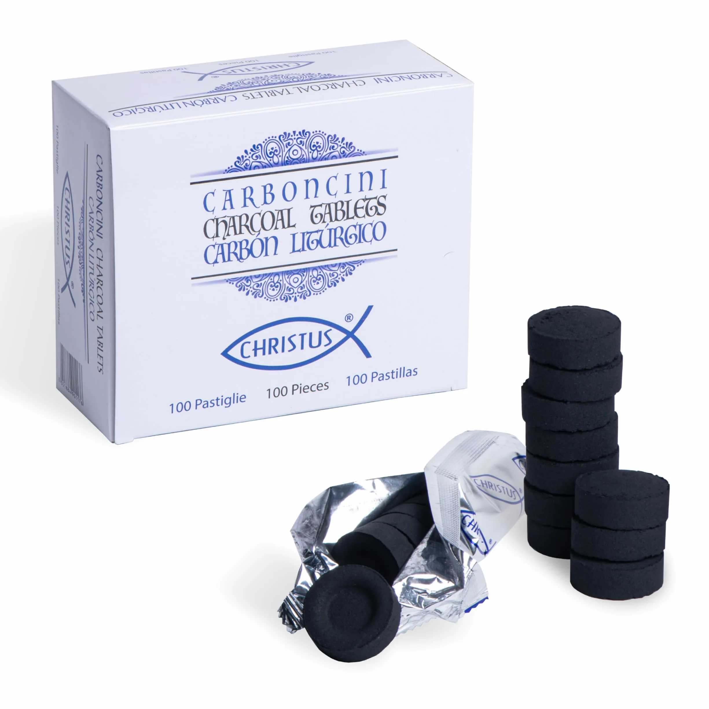 100 Charbons pour Encens et Narguilé Ø 33 mm - Naturels, Allumage Rapide