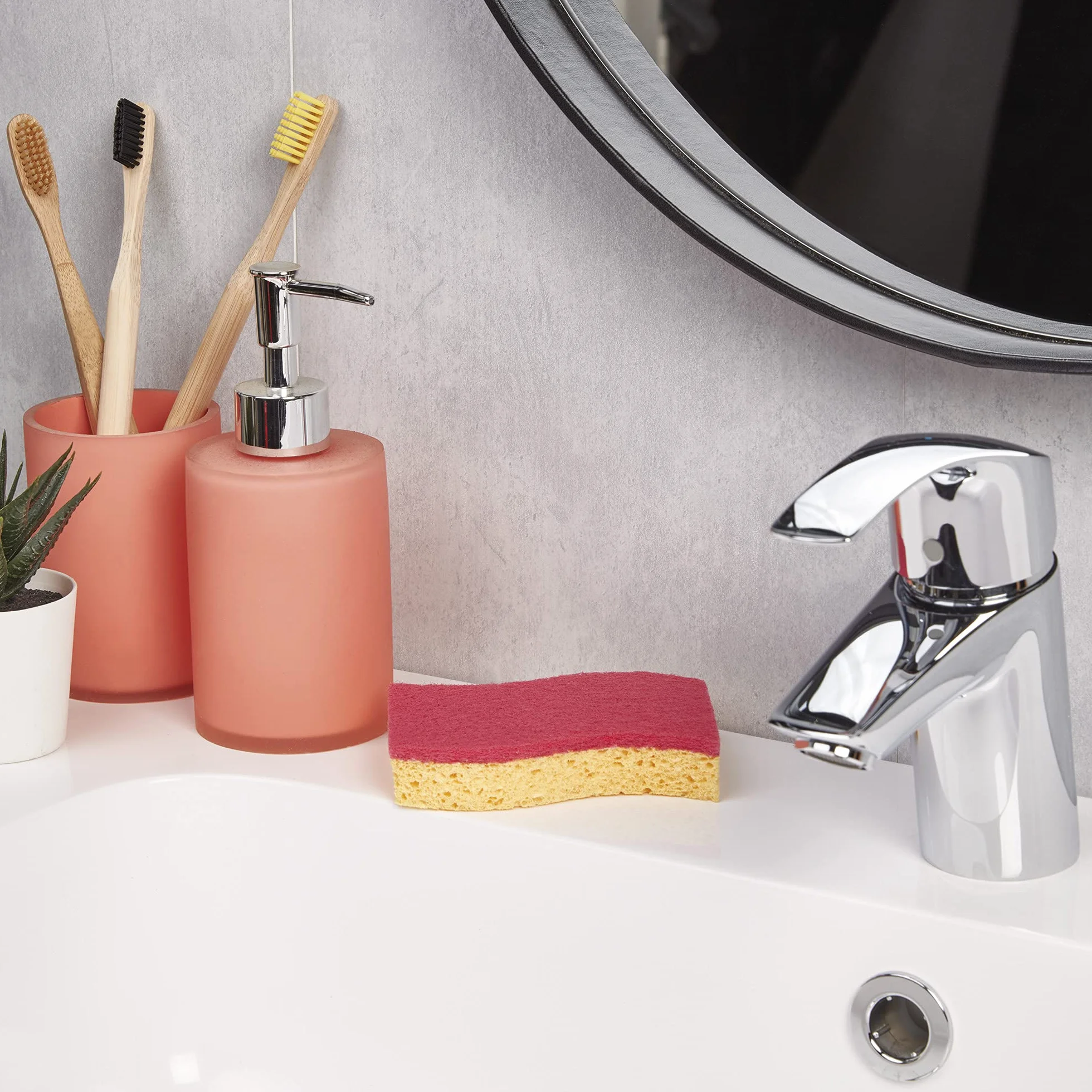 Spontex Eponge Zéro Salle de bain 2 éponges Anti-calcaires