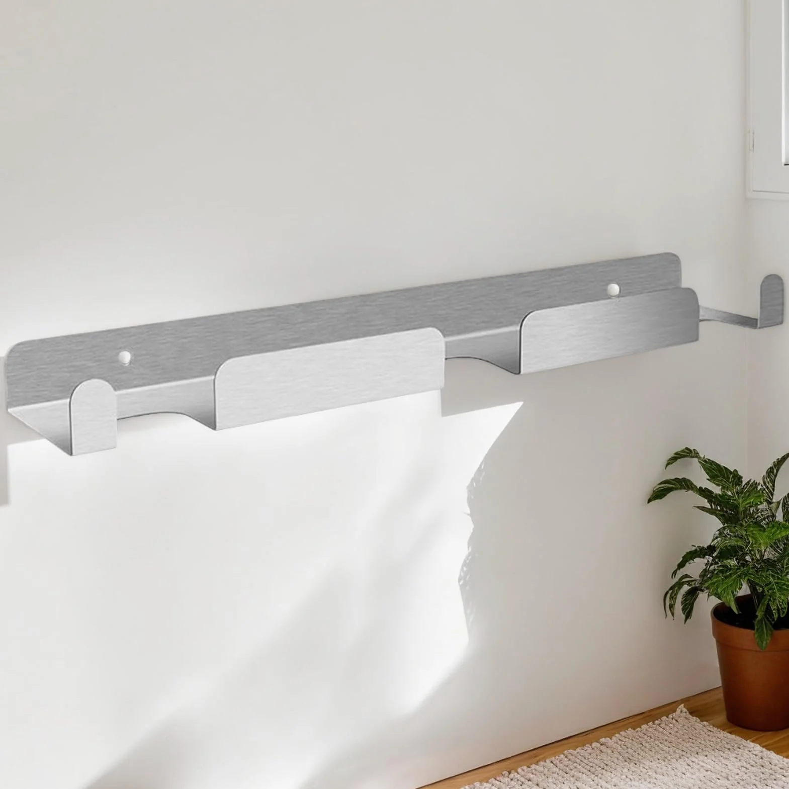 Manolyee Support pour Pelle à Pizza - Étagère Murale en Inox pour Ustensiles de Cuisine