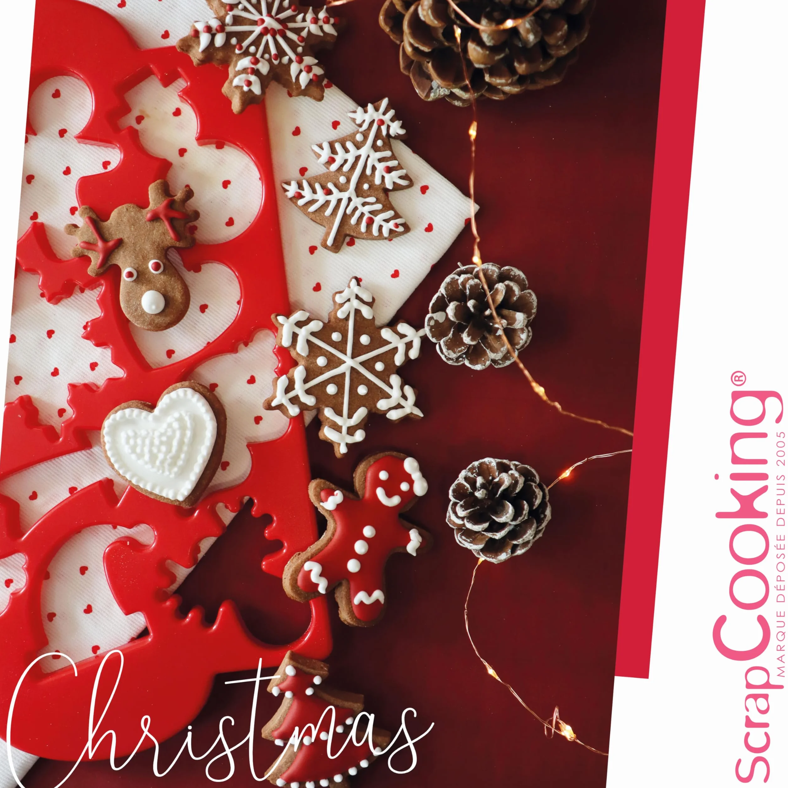ScrapCooking Coffret Ustensiles Biscuits Noël Enfants Bois Silicone Pâtisserie
