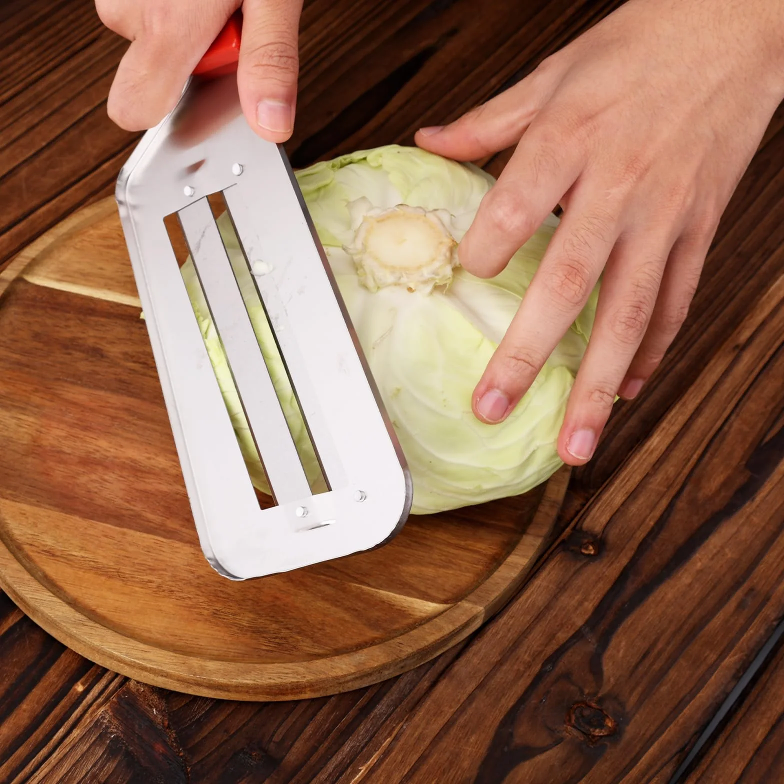 Coupe-Légumes en Acier Inoxydable avec Brosse, Hachoirs Choux, Trancher Rapide