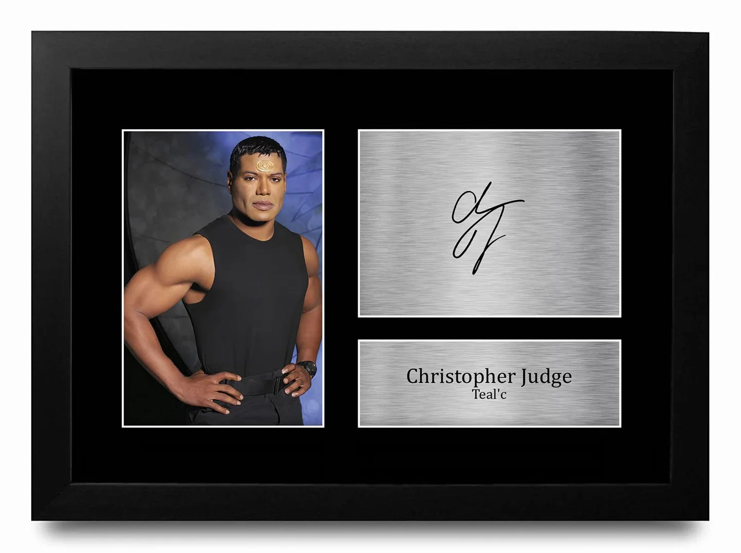 Christopher Judge Stargate SG-1 A4 Encadré Photo Autographe Signé Cadeau