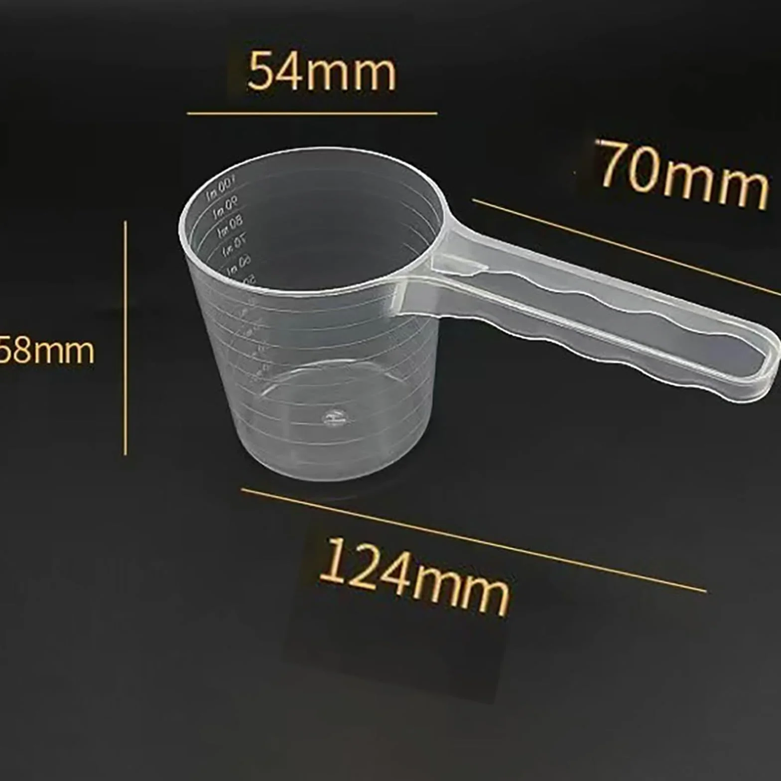 Cuillères à mesurer 100 ml lot de 2 plastique long manche pour nourriture animaux domestiques lessive