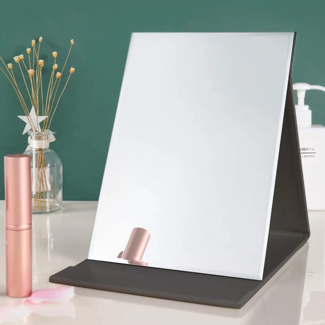 Grand Miroir de Maquillage Portable Super HD 10X7 Pouces Pliable