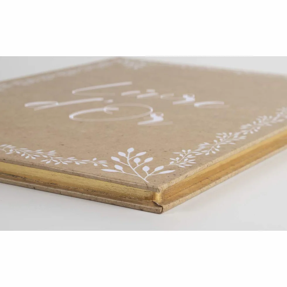 Exacompta Livre d'or Kraft Format vertical 27x22 cm 100 pages blanches
