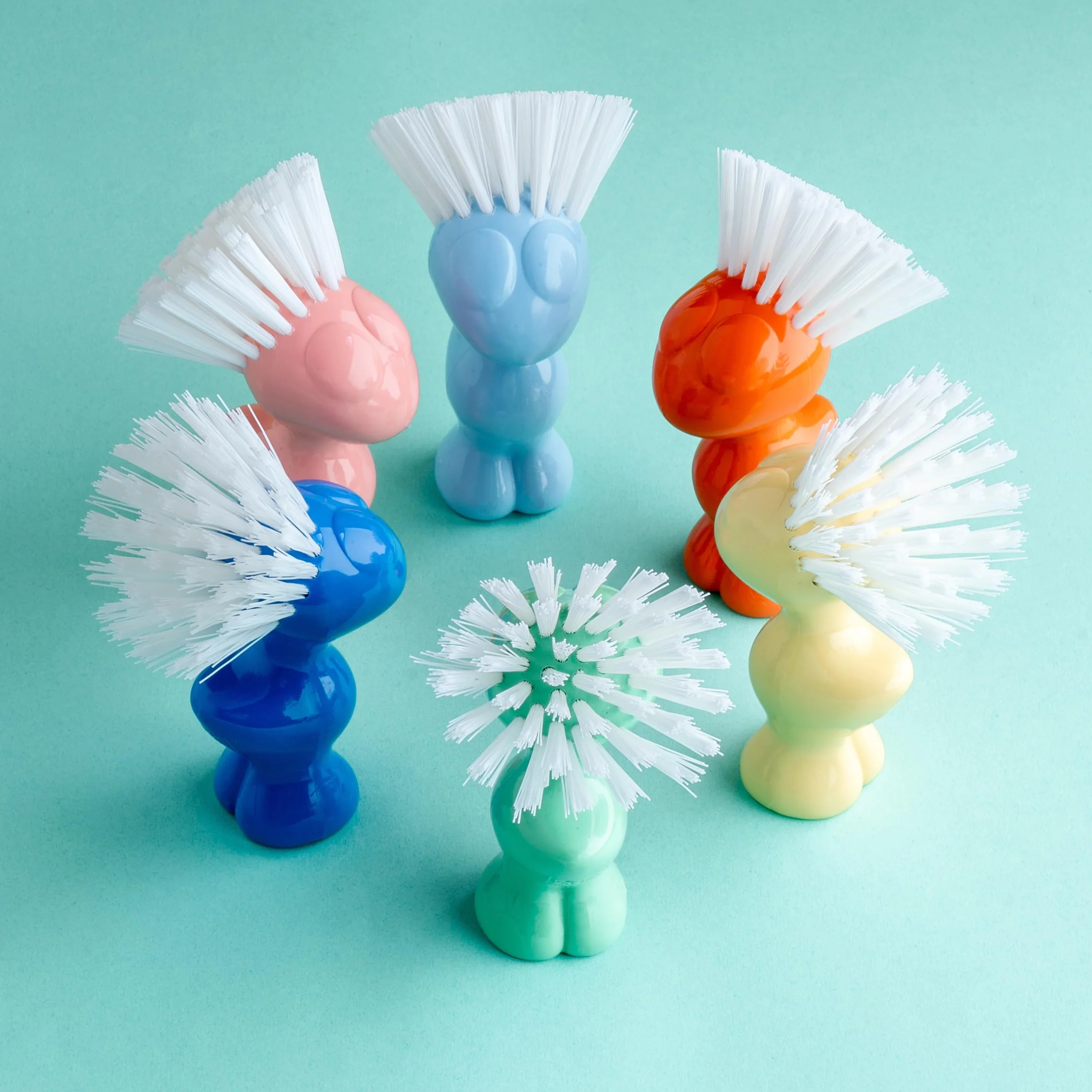 Koziol Tweetie Brosse à légumes et fruits Plastique incassable bleu fort