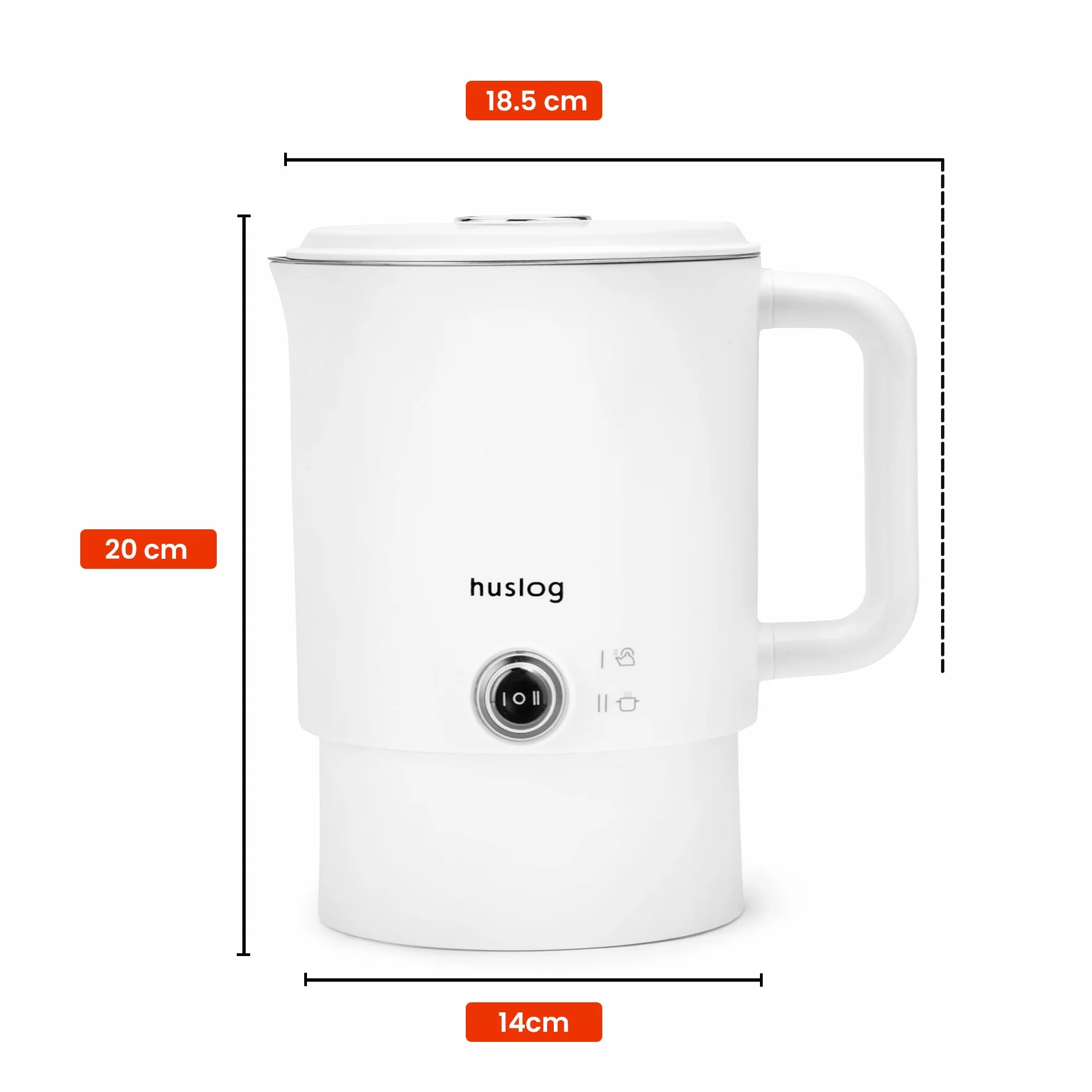 Bouilloire Électrique de Voyage Pliable 2 en 1 0,8L 650W Acier Inoxydable 304 Double Paroi Base 360°
