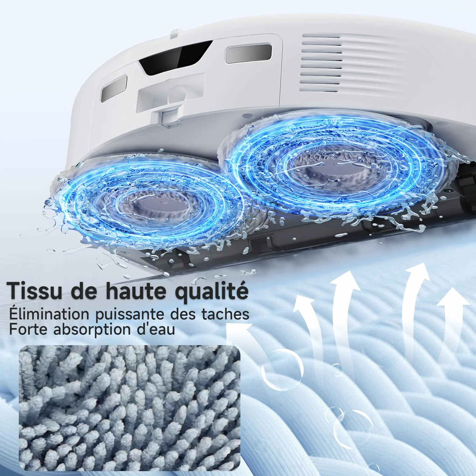 Serpillières de Rechange Roborock Saros 10R/20/Z70 Qrevo Aspirateur Robot Lavable