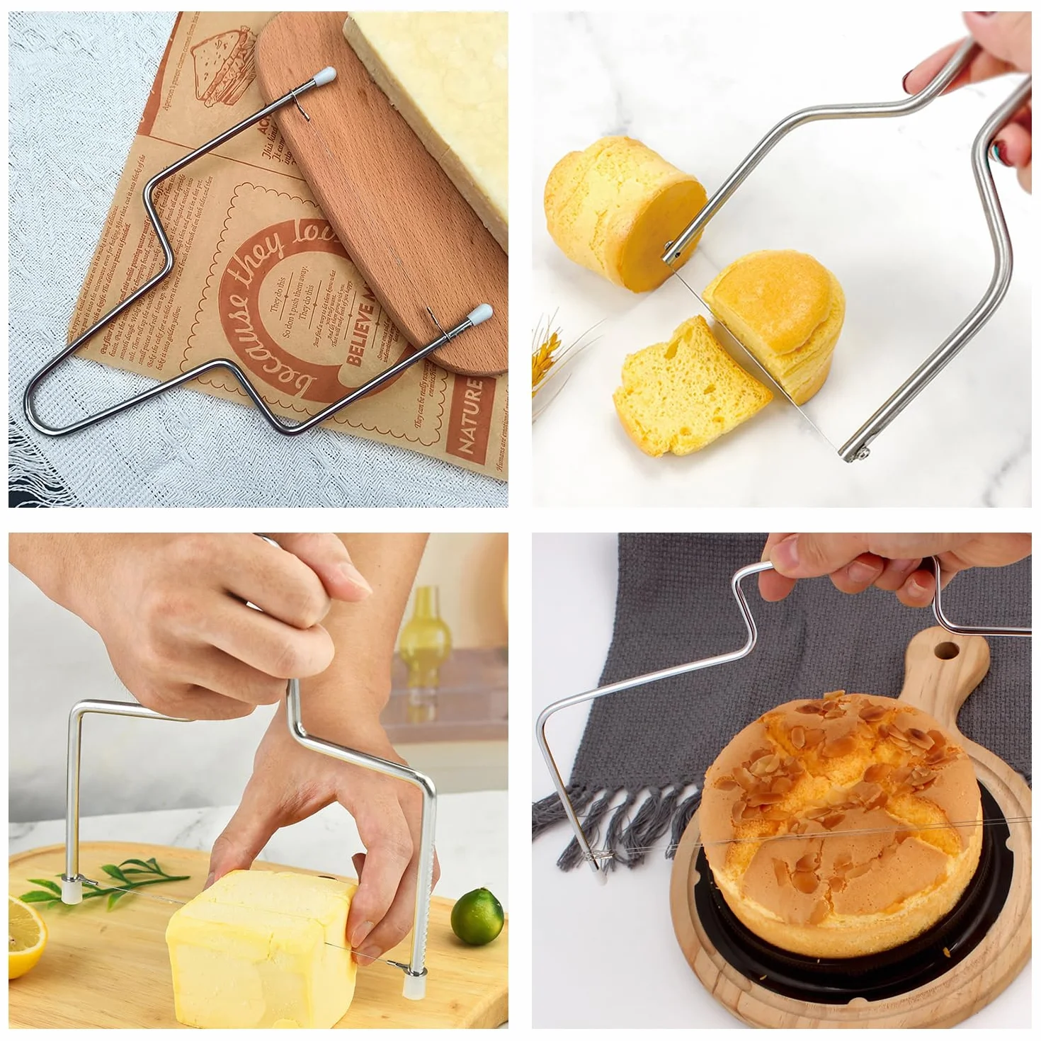 Lot 2 Coupe-fromages acier inoxydable