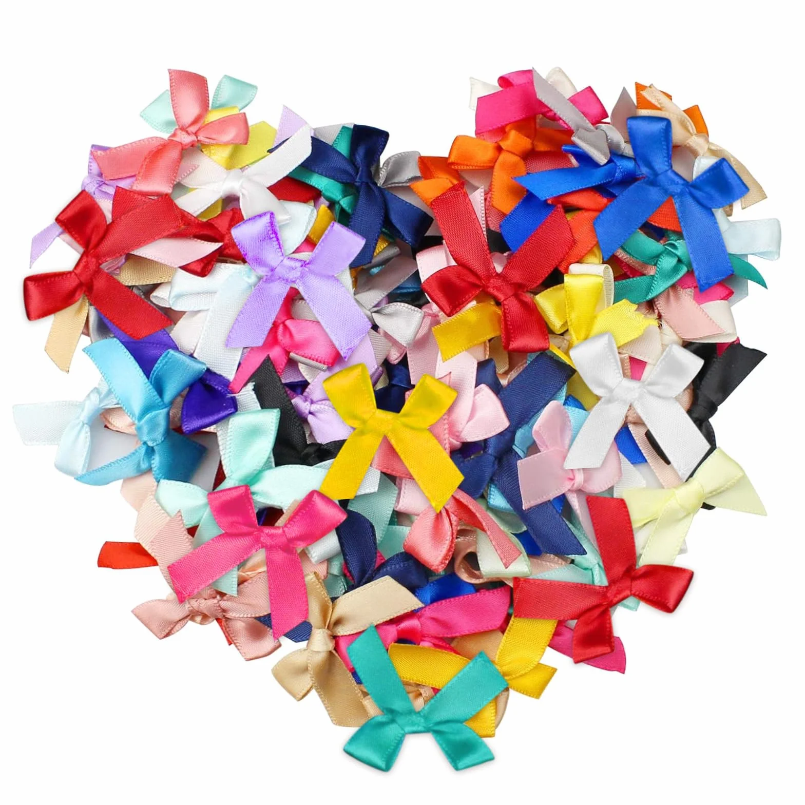 Mini rubans satin 6 mm assortis multicolore pour bricolage mariages Noël