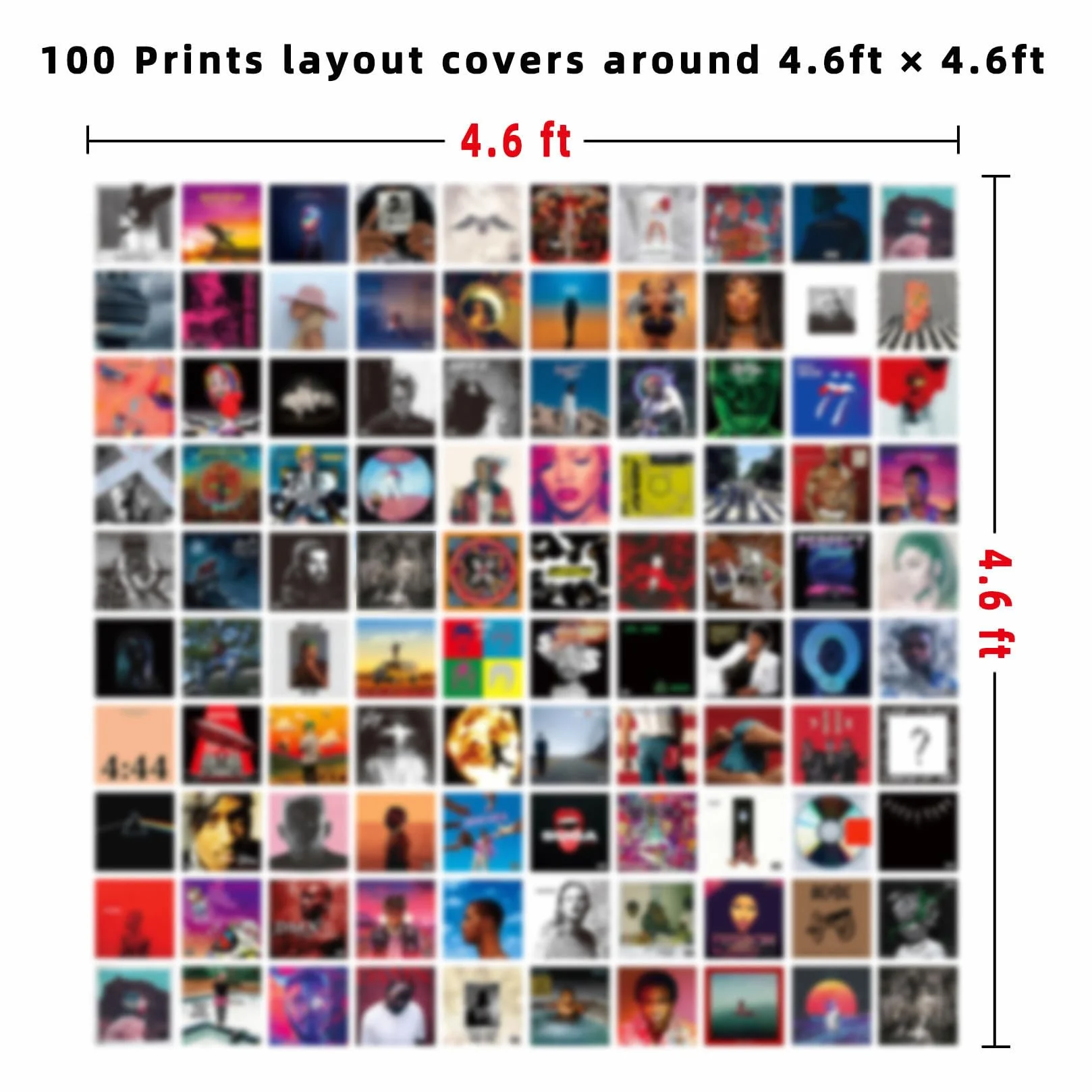 ART·ZONE 100 Pièces 5x5 Pouces Ensemble de Collage d'Affiches pour Chambre