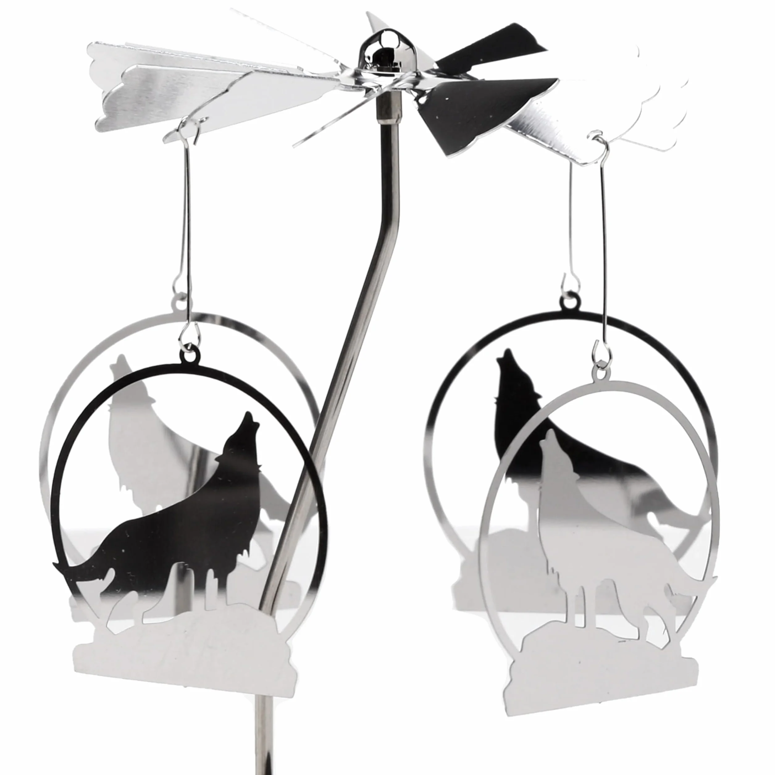 Puckator Bougeoir Rotatif en Forme de Loup Hurlant - Décoration d'intérieur - Accessoires de Salon