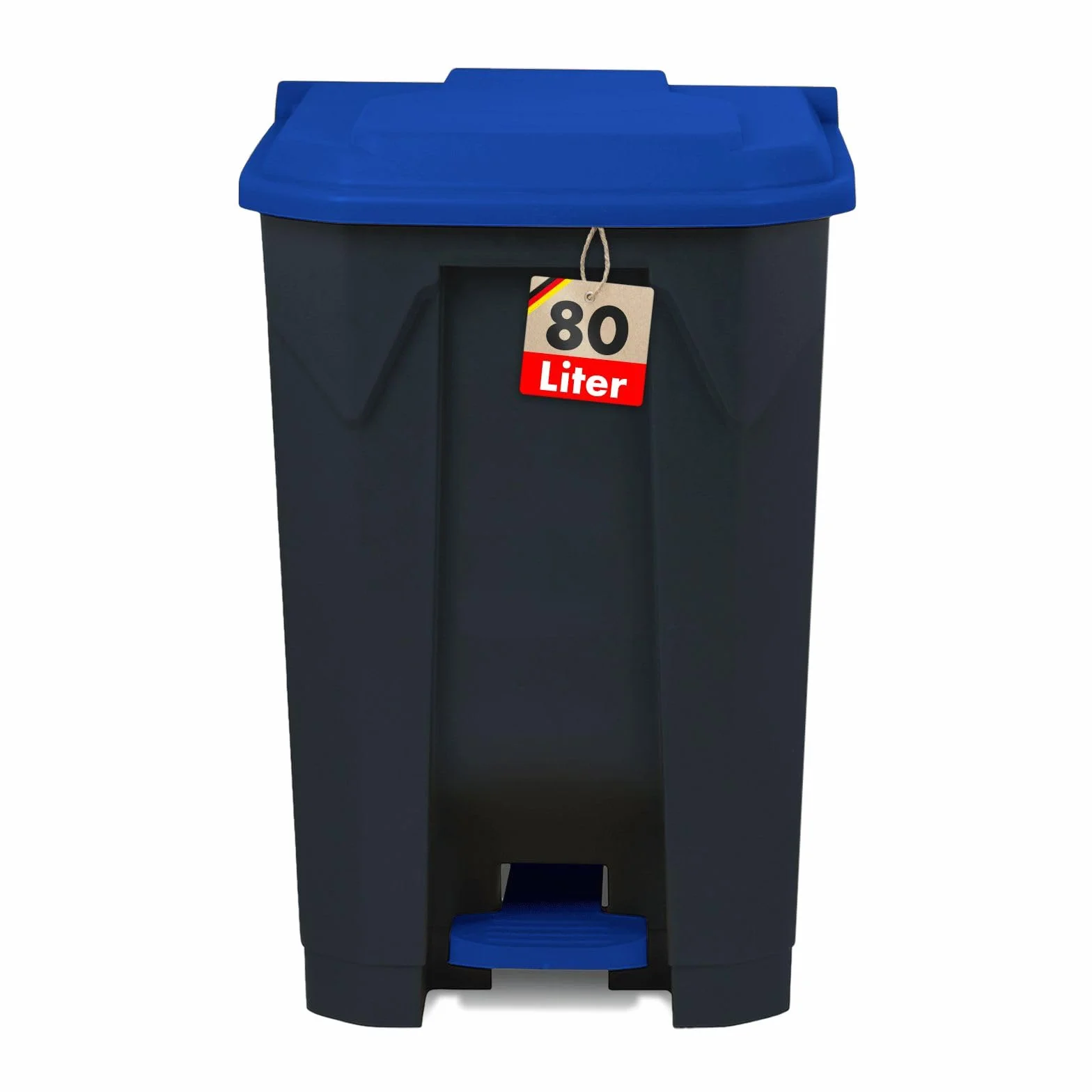 Poubelle Casa Pura 80 L Bleu à Pédale Step On avec Couvercle