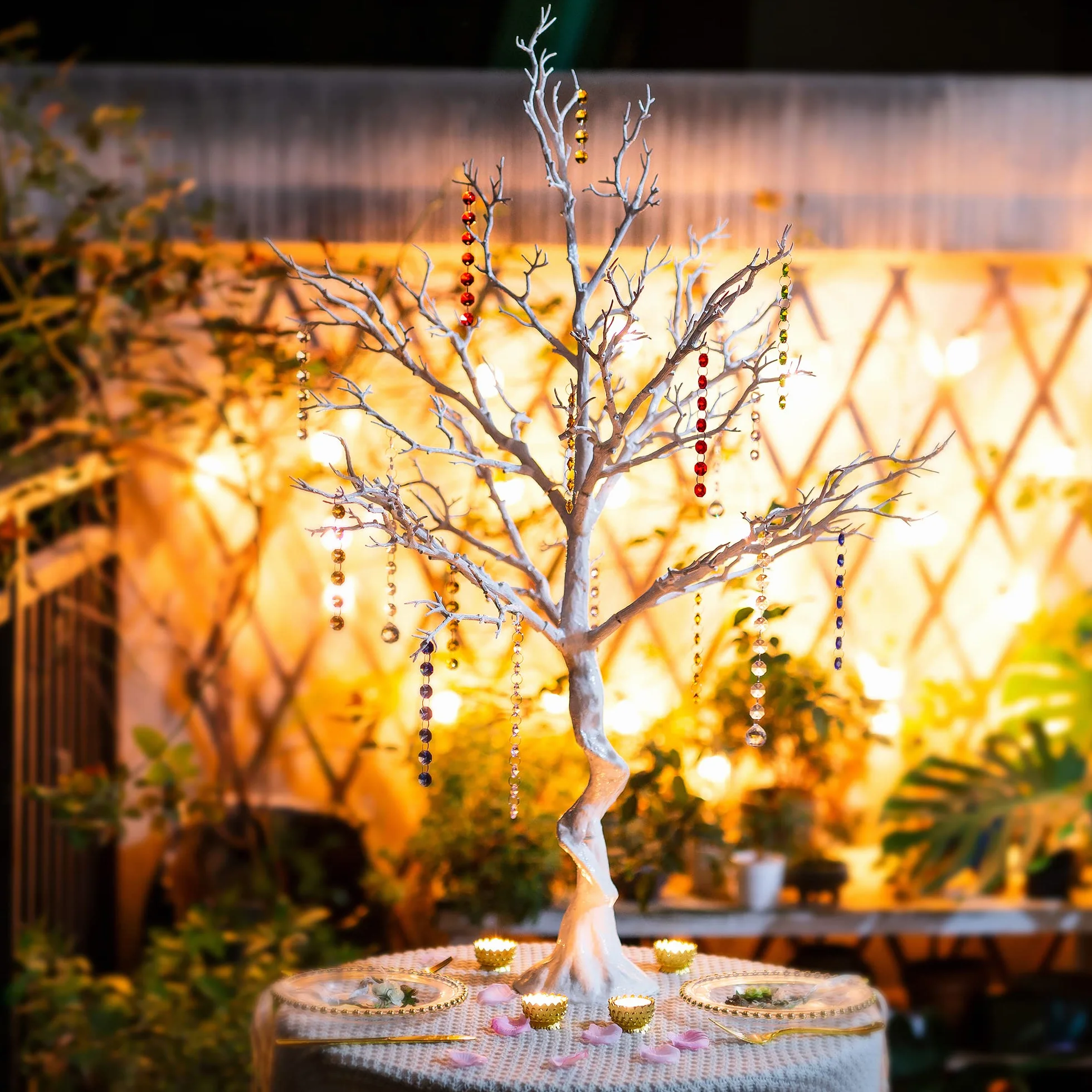 Sziqiqi 105cm Blanc Artificiel Arbre de Pâques Decoration