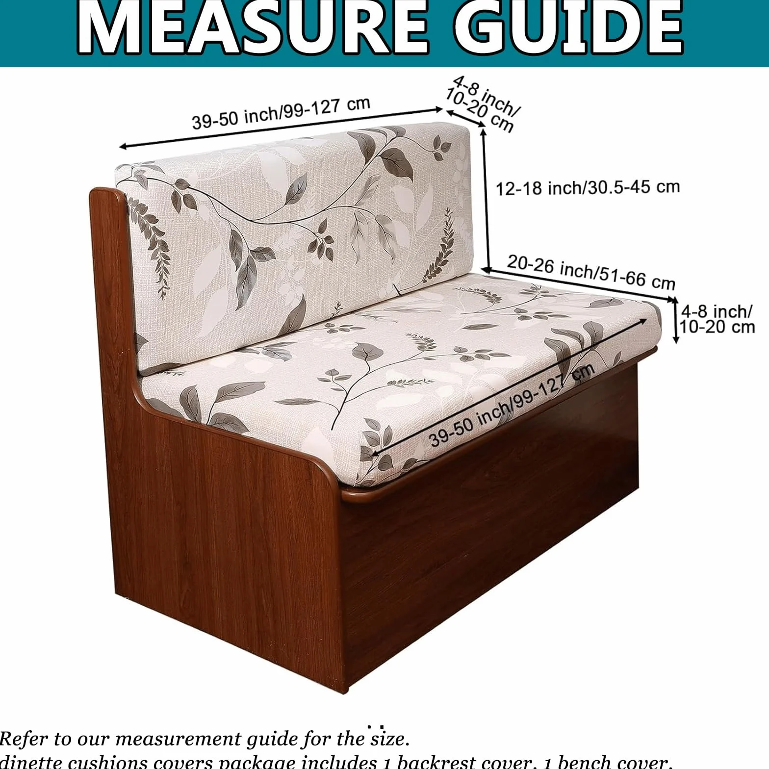 Housse De Coussin pour Dinette RV Anti Slip Sofa Cushion Housse De Banquette(Color:#1)