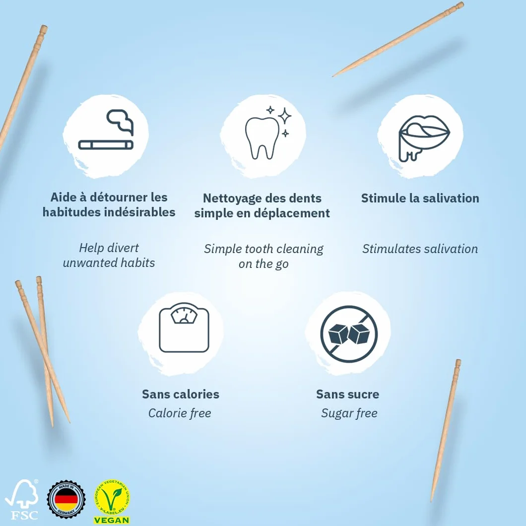 Wunder cure-dents aromatisés rechargeables - sans plastique - haleine fraîche anti-mauvaise haleine