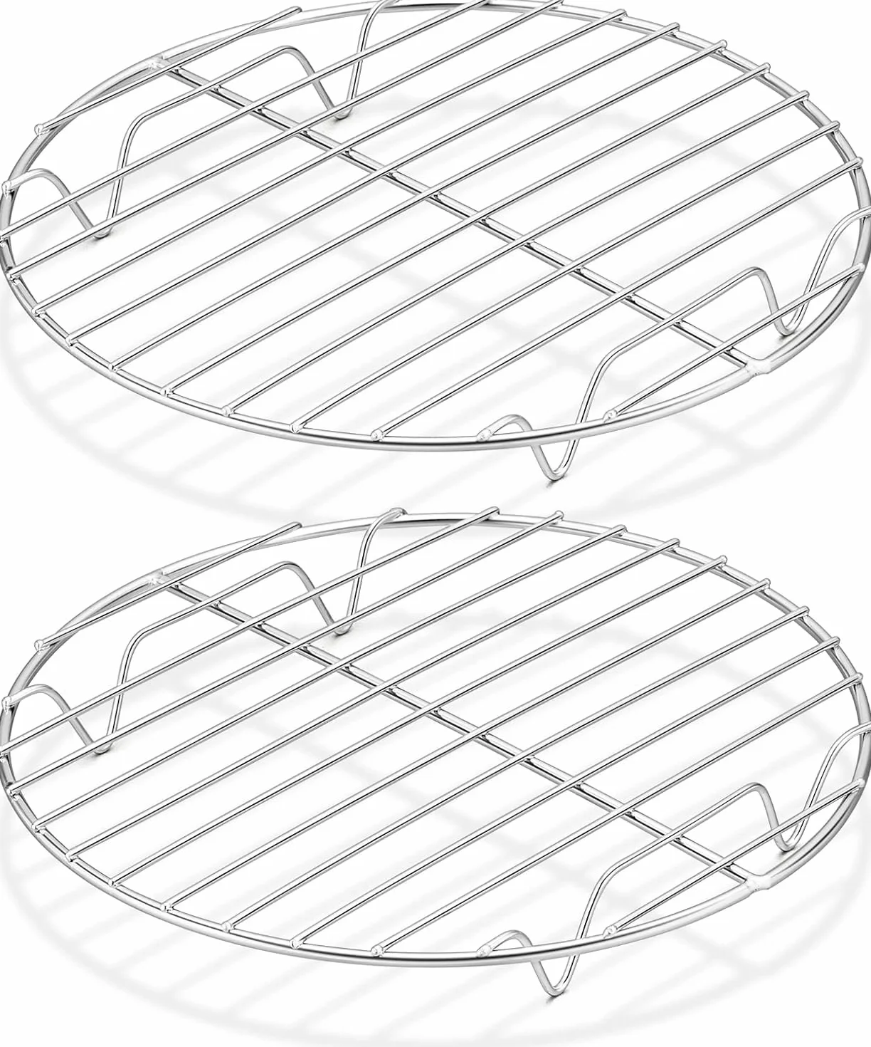 Grille de refroidissement ronde acier inoxydable 23 cm 2 pièces
