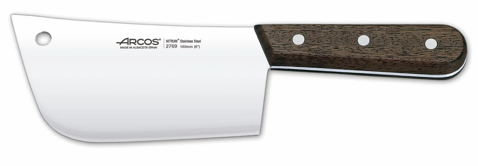 Arcos Séries Atlantico Couperet Lame Acier Inoxydable Nitrum 160 mm 310 GR Manche Jatoba Bois Brun