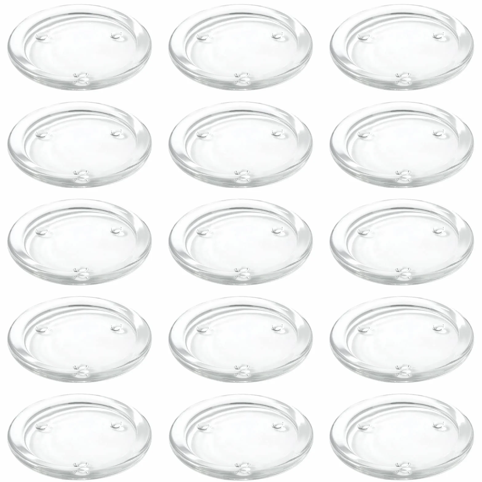 SENENQU Lot de 16 Bougeoir Rond en Verre Transparent Chandelier pour Mariage Décoration
