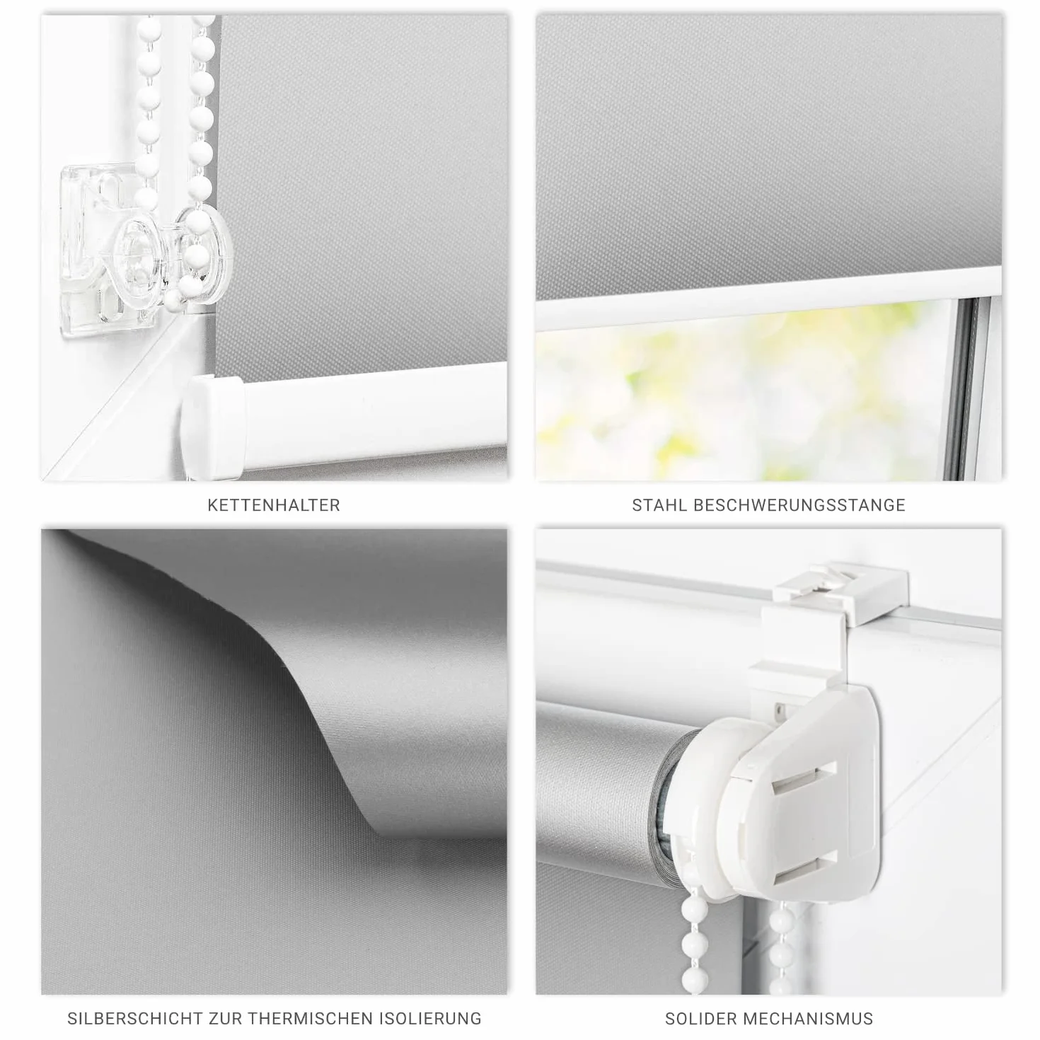 Store Enrouleur Thermique sans Percage 50 x 120 cm Gris Estika